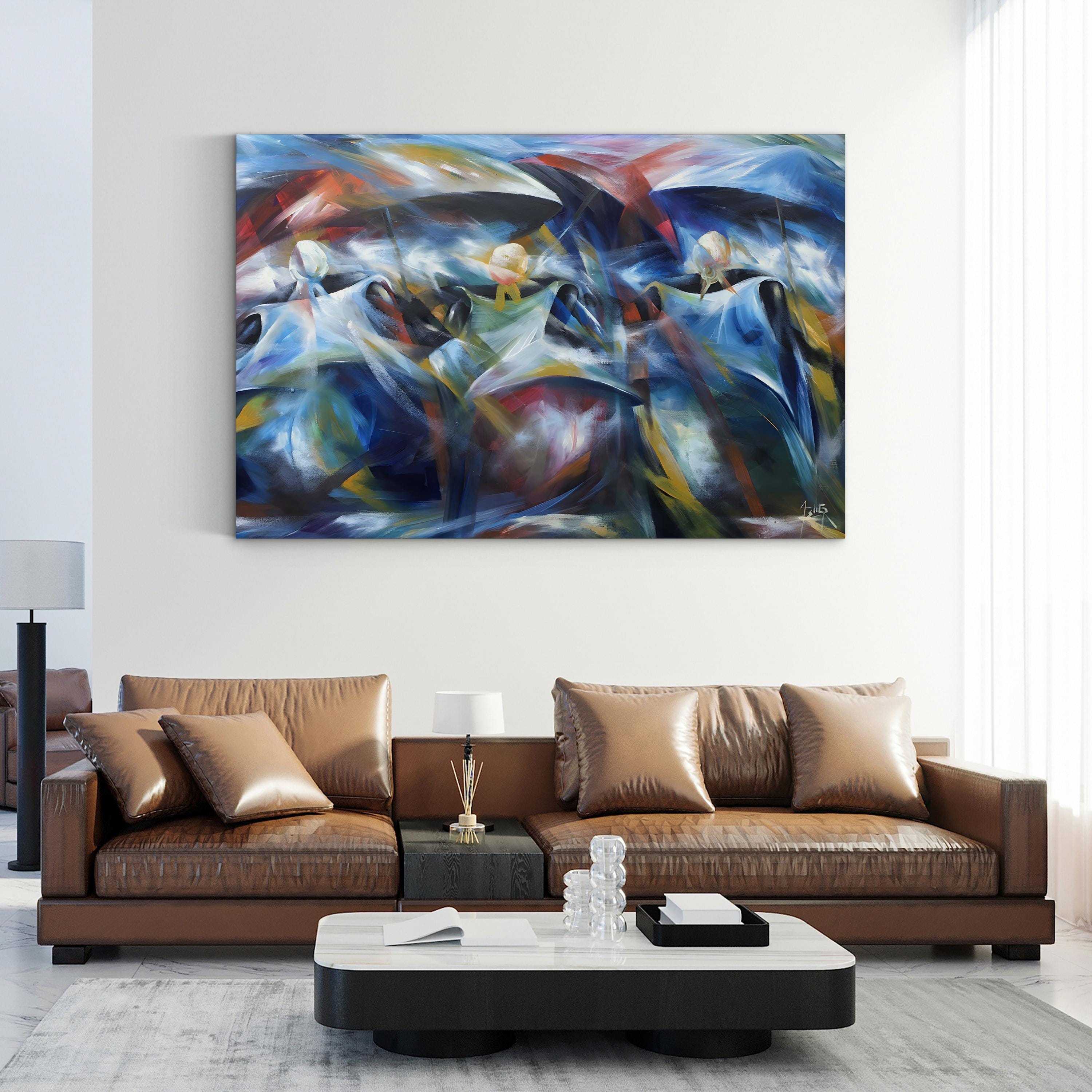 Market Day III (2009) Wall Art by Prince Asher – Contemporary Urban Abstract Canvas