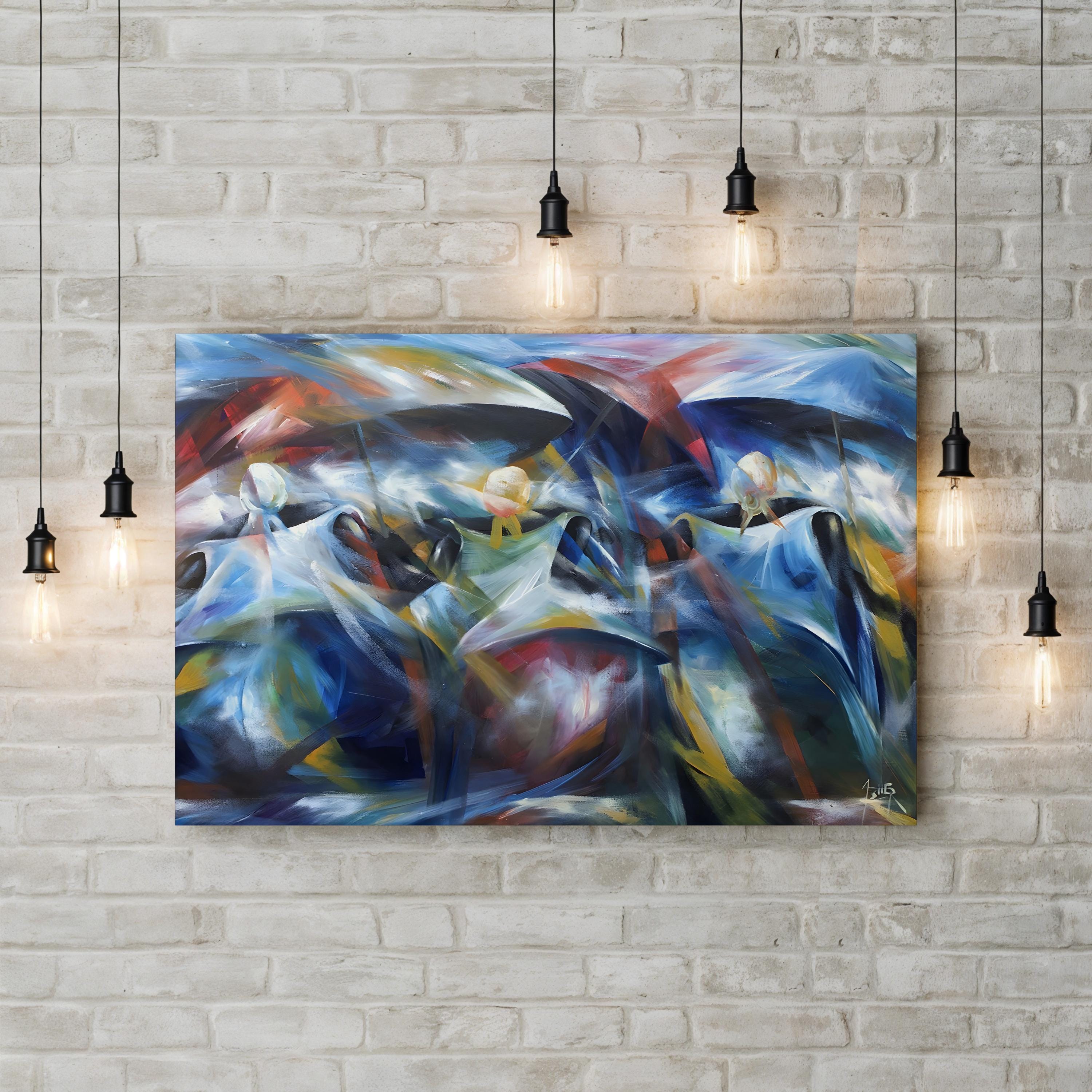 Market Day III (2009) Wall Art by Prince Asher – Contemporary Urban Abstract Canvas