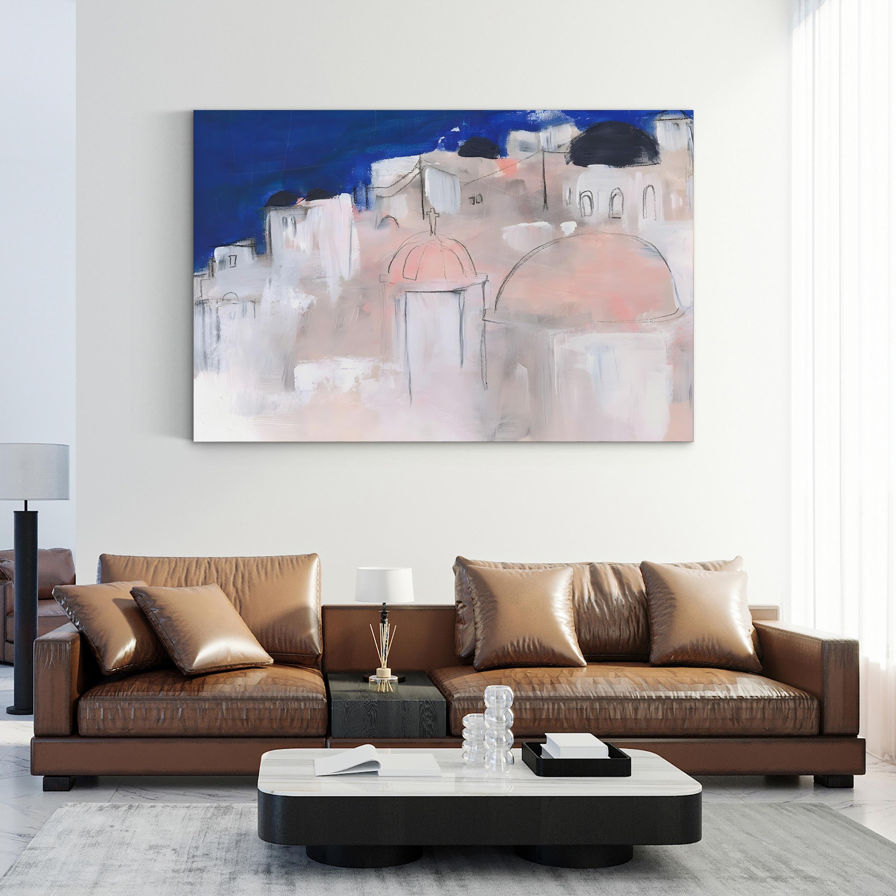 Mediterranean Blue II Coastal Abstract – Jennifer Paxton Parker Wall Art | Contemporary Canvas Print
