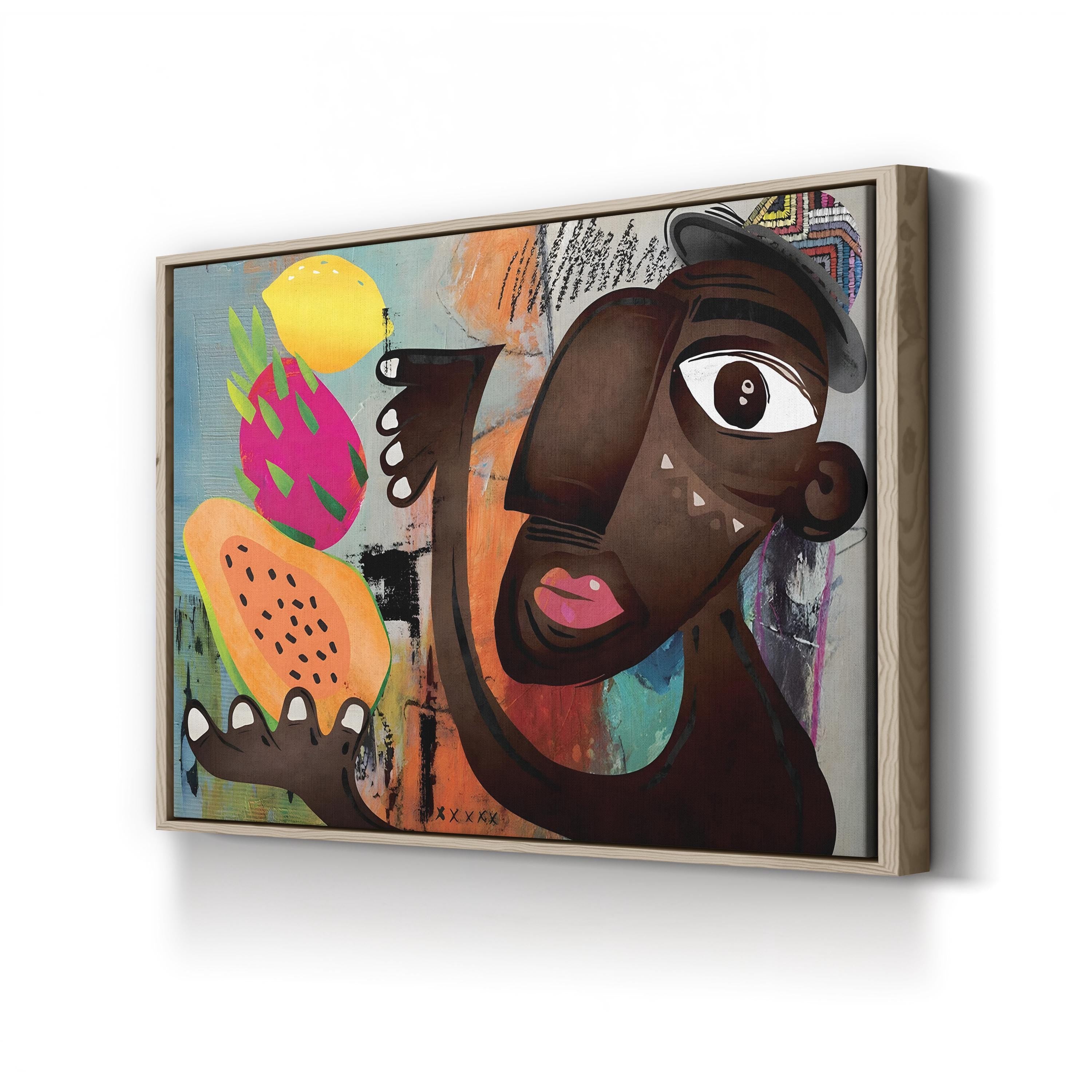 Melon Man Funky Portrait – Nikki Chu Wall Art | Contemporary Pop Canvas Print