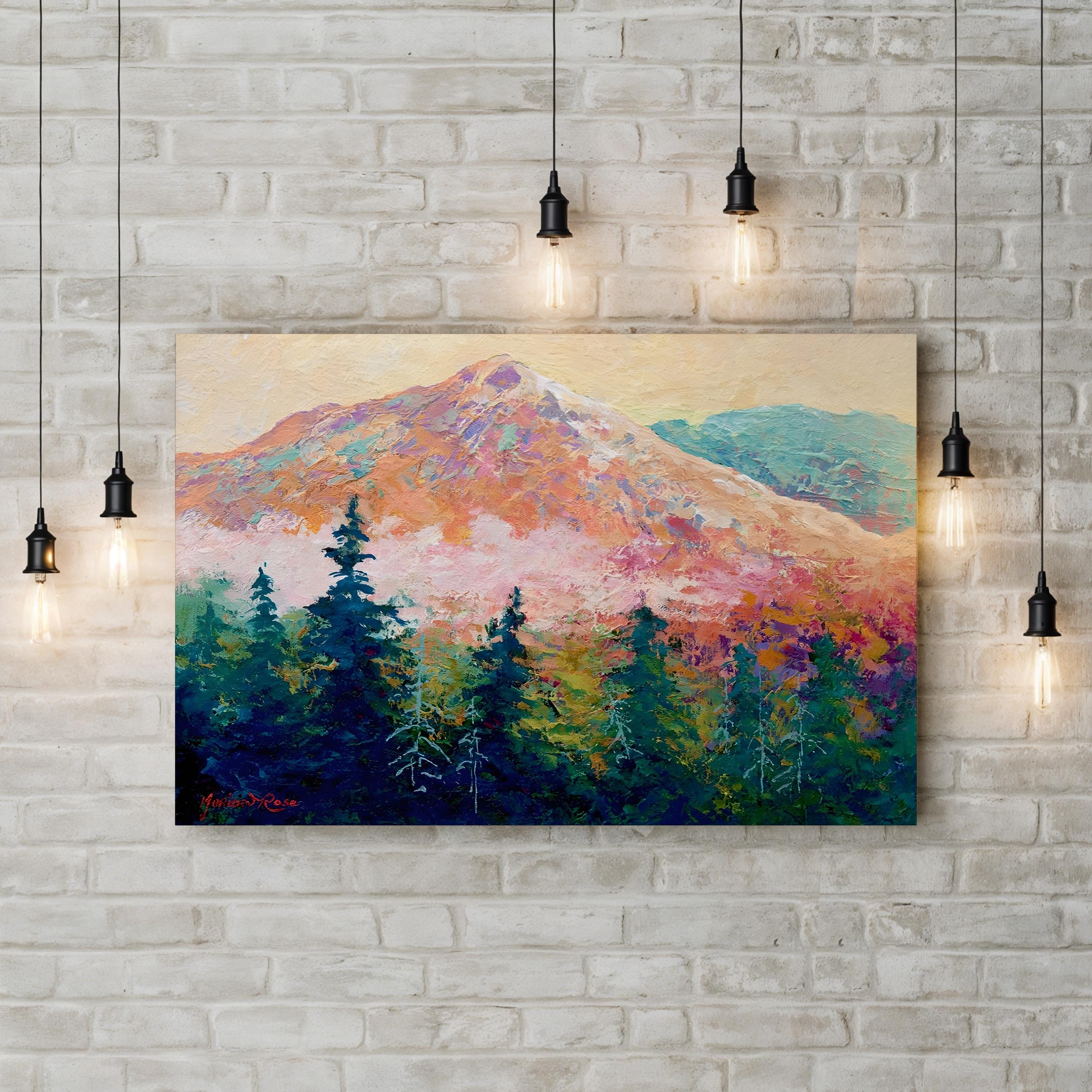 Mountain Sentinel – Marion Rose Wall Art | Contemporary Mountain Landscape Canvas Print