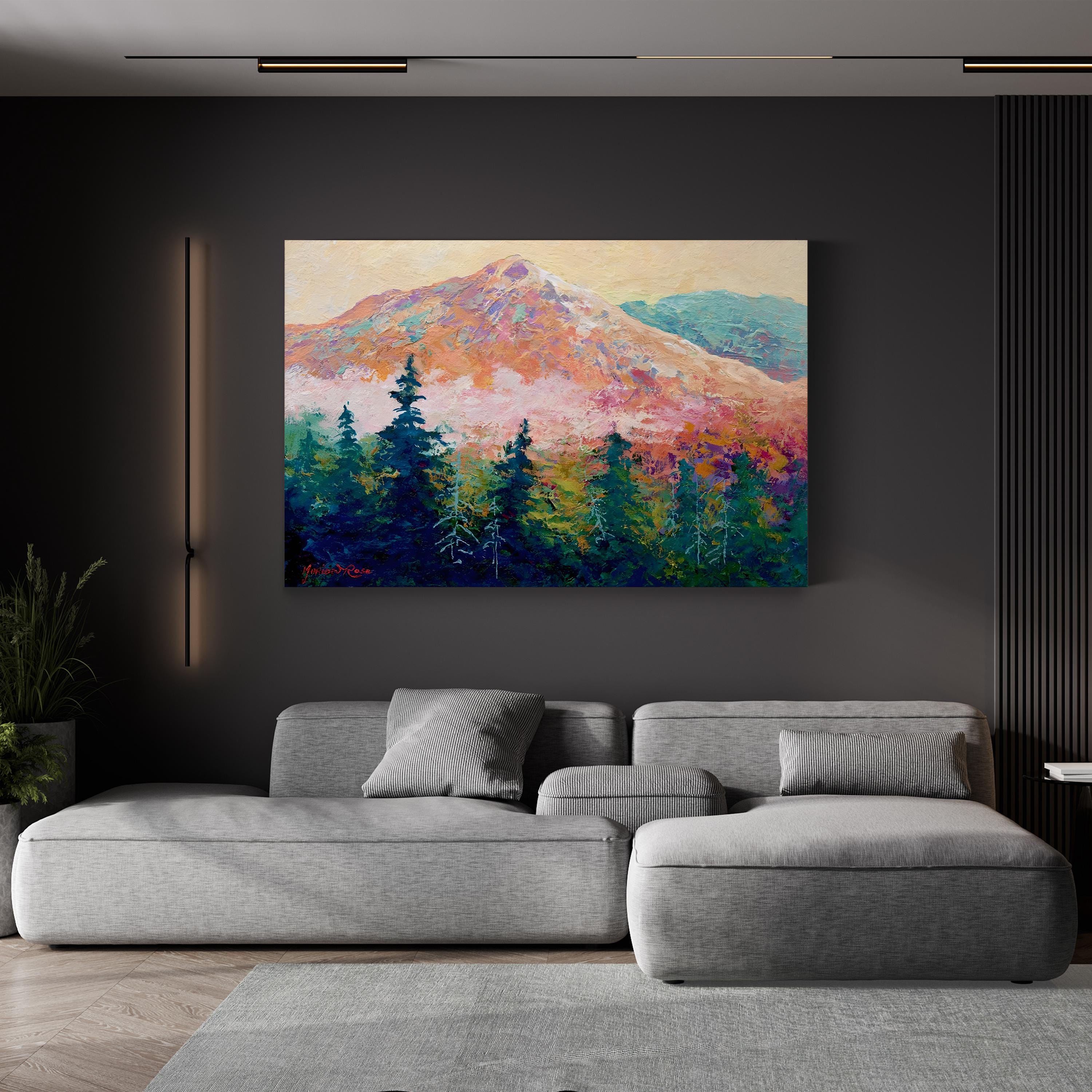 Mountain Sentinel – Marion Rose Wall Art | Contemporary Mountain Landscape Canvas Print