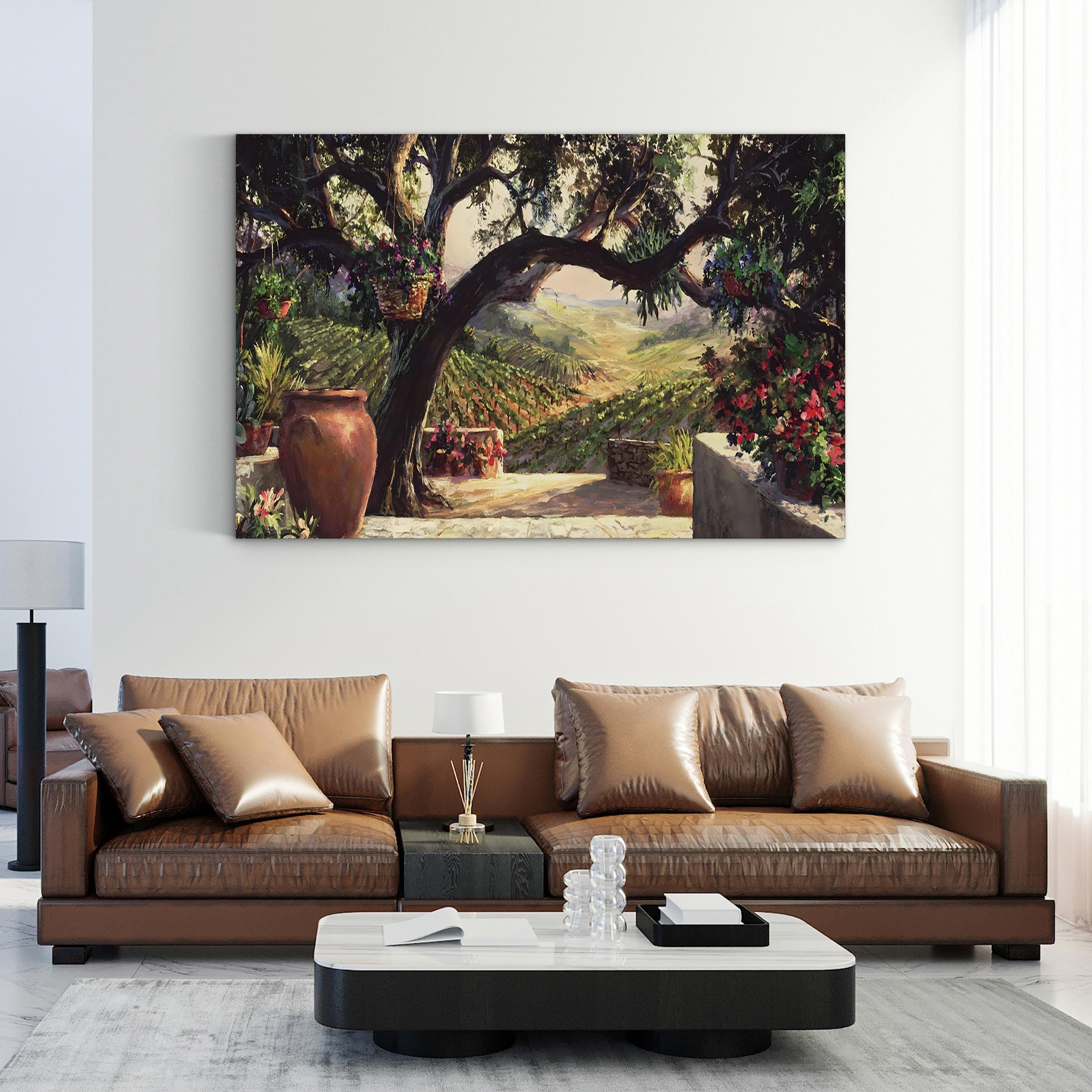 Napa Patio Wall Art | Scenic Vineyard Courtyard by Art Fronckowiak