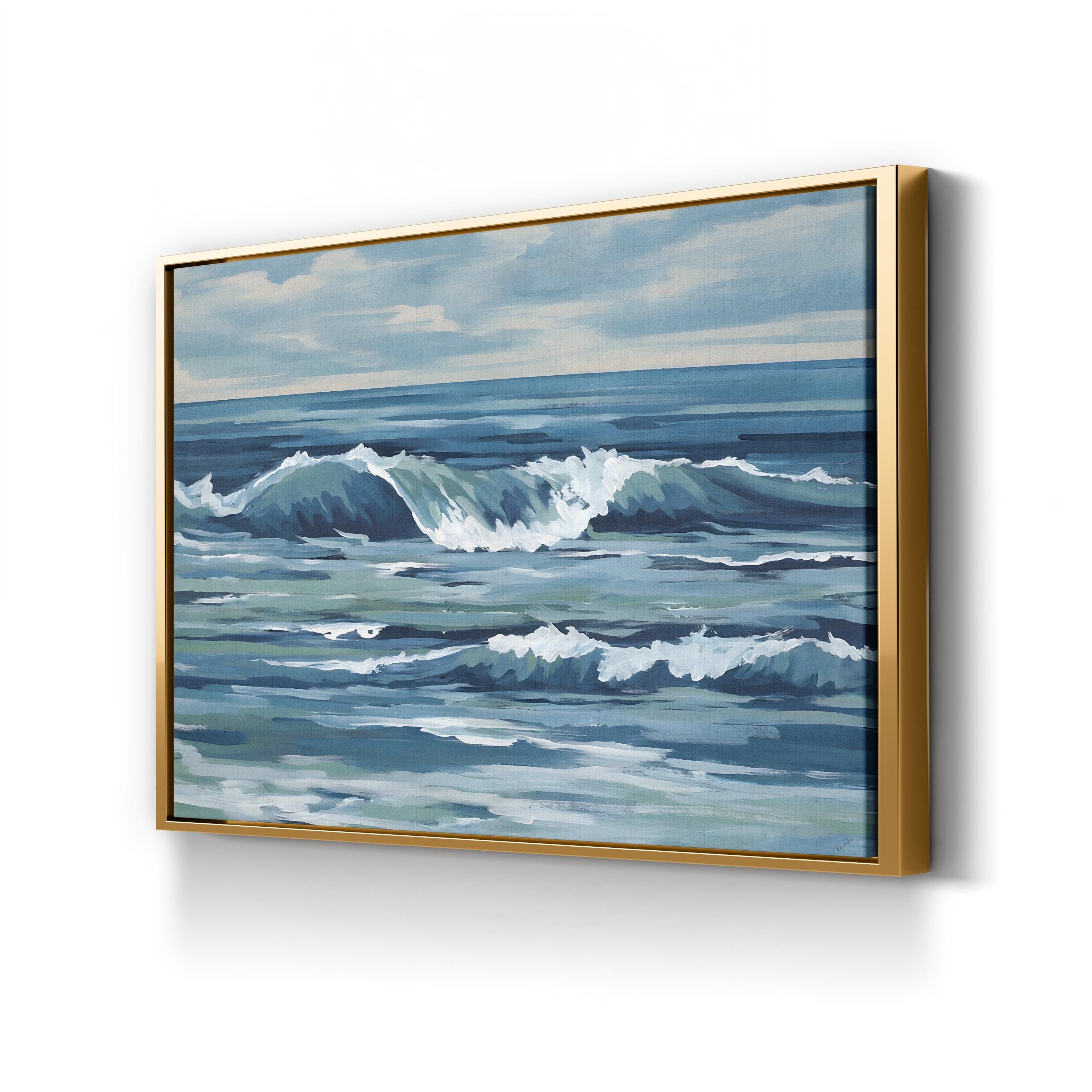 Northern Lines Wall Art by Sydney Edmunds – Contemporary Abstract Seascape Painting Print
