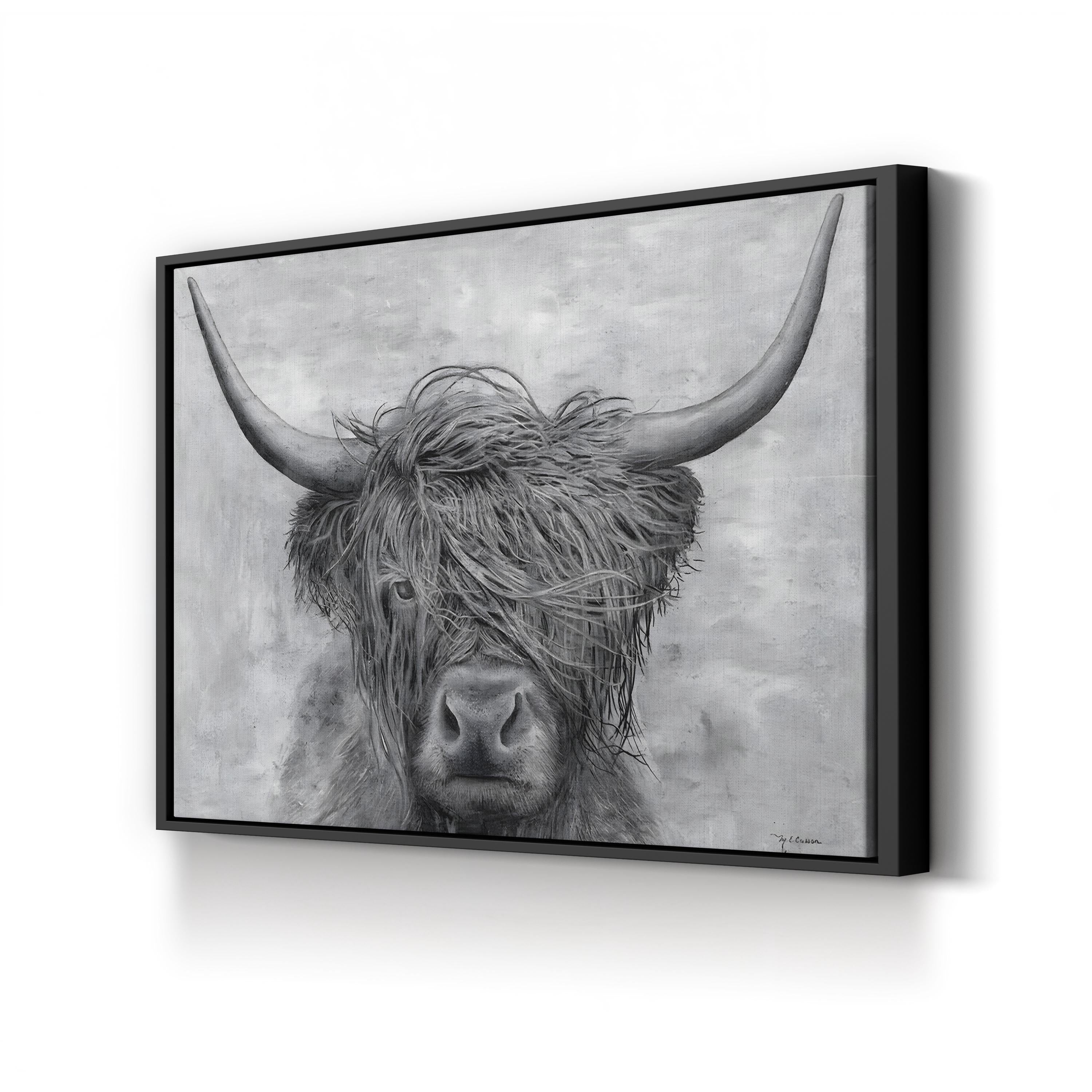 Norwegian Bison Wall Art | Majestic Wildlife Canvas Print by Marie-Elaine Cusson