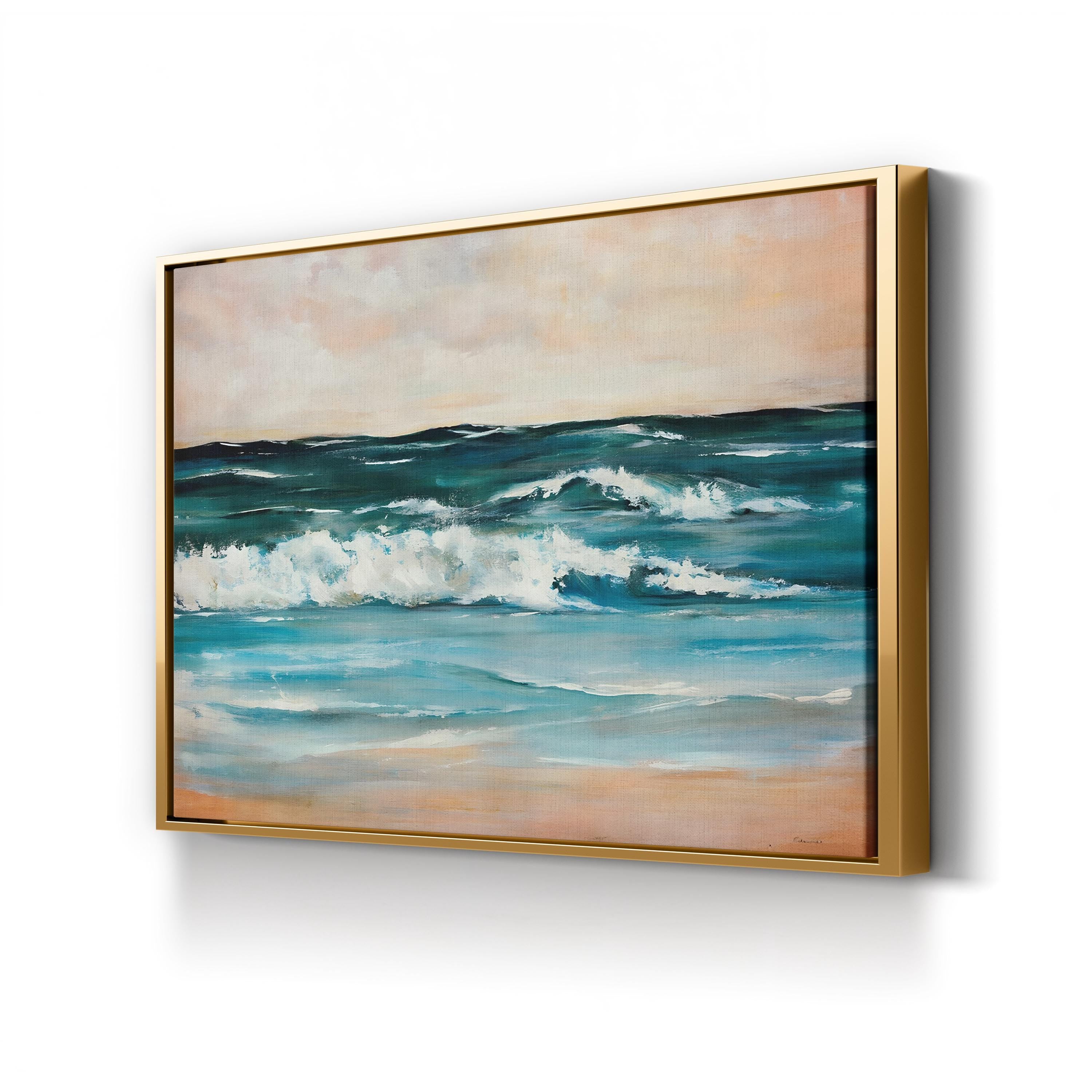 Ocean Light II – Contemporary Coastal Wave Wall Art by Sydney Edmunds