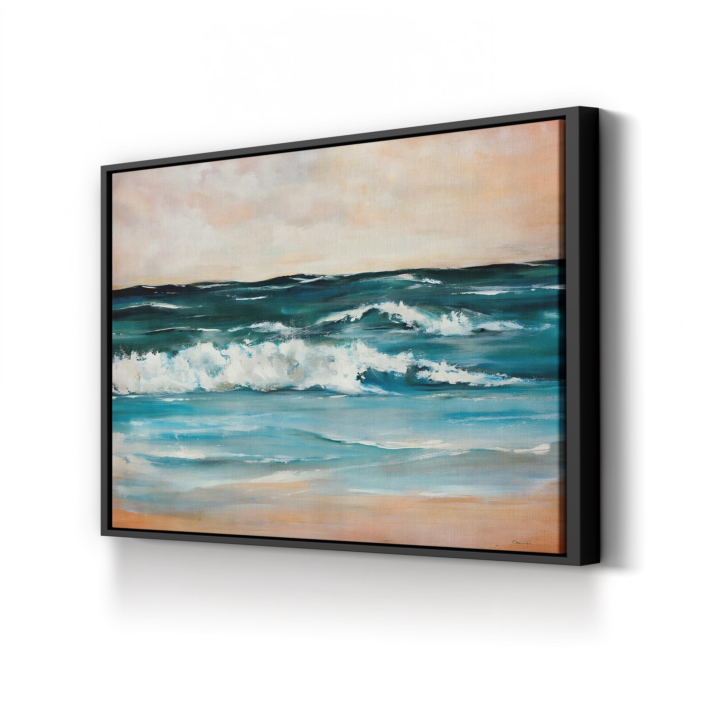 Ocean Light II – Contemporary Coastal Wave Wall Art by Sydney Edmunds