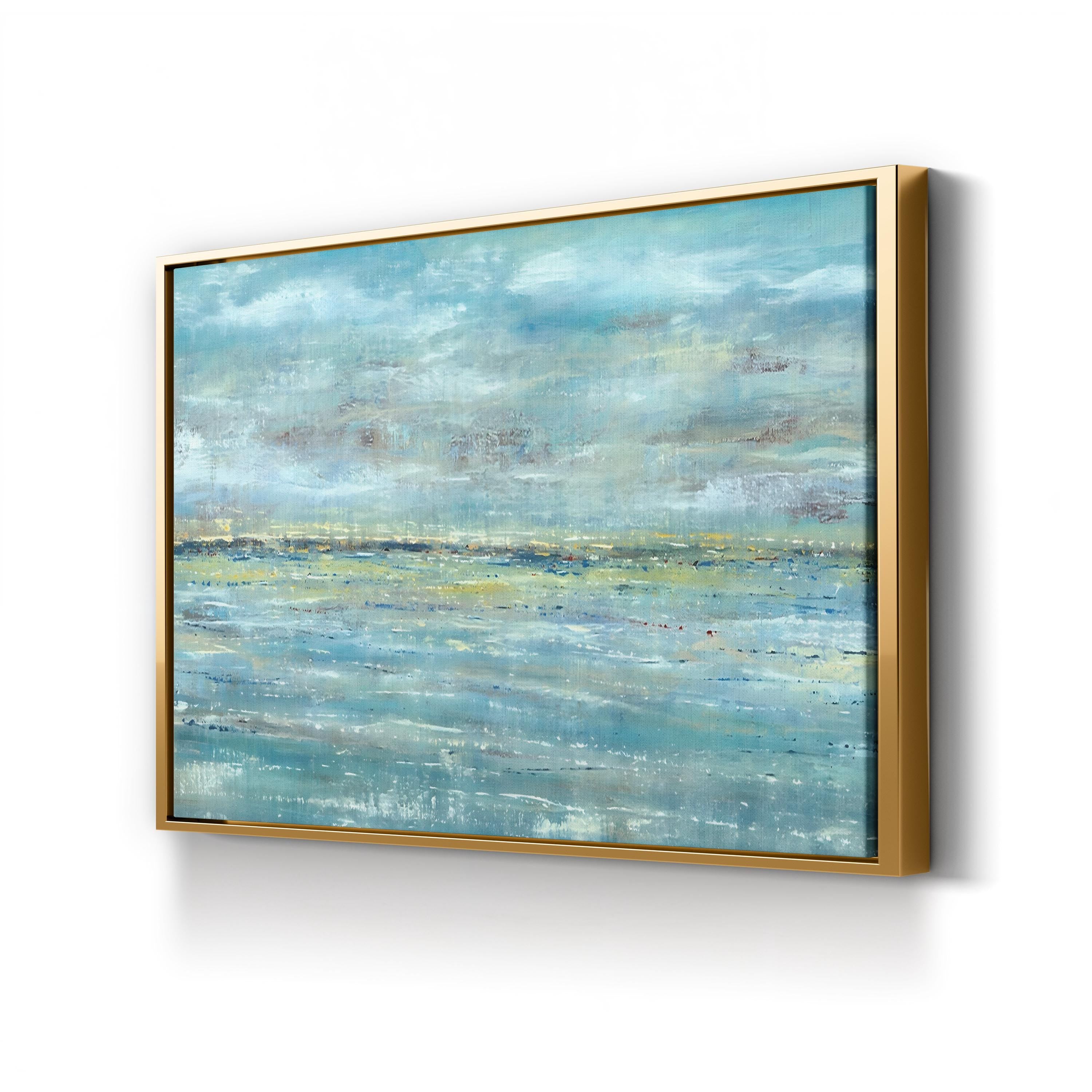 Oceanside Beach Canvas Print – Contemporary Abstract Seascape Wall Art by Dennis Dascher
