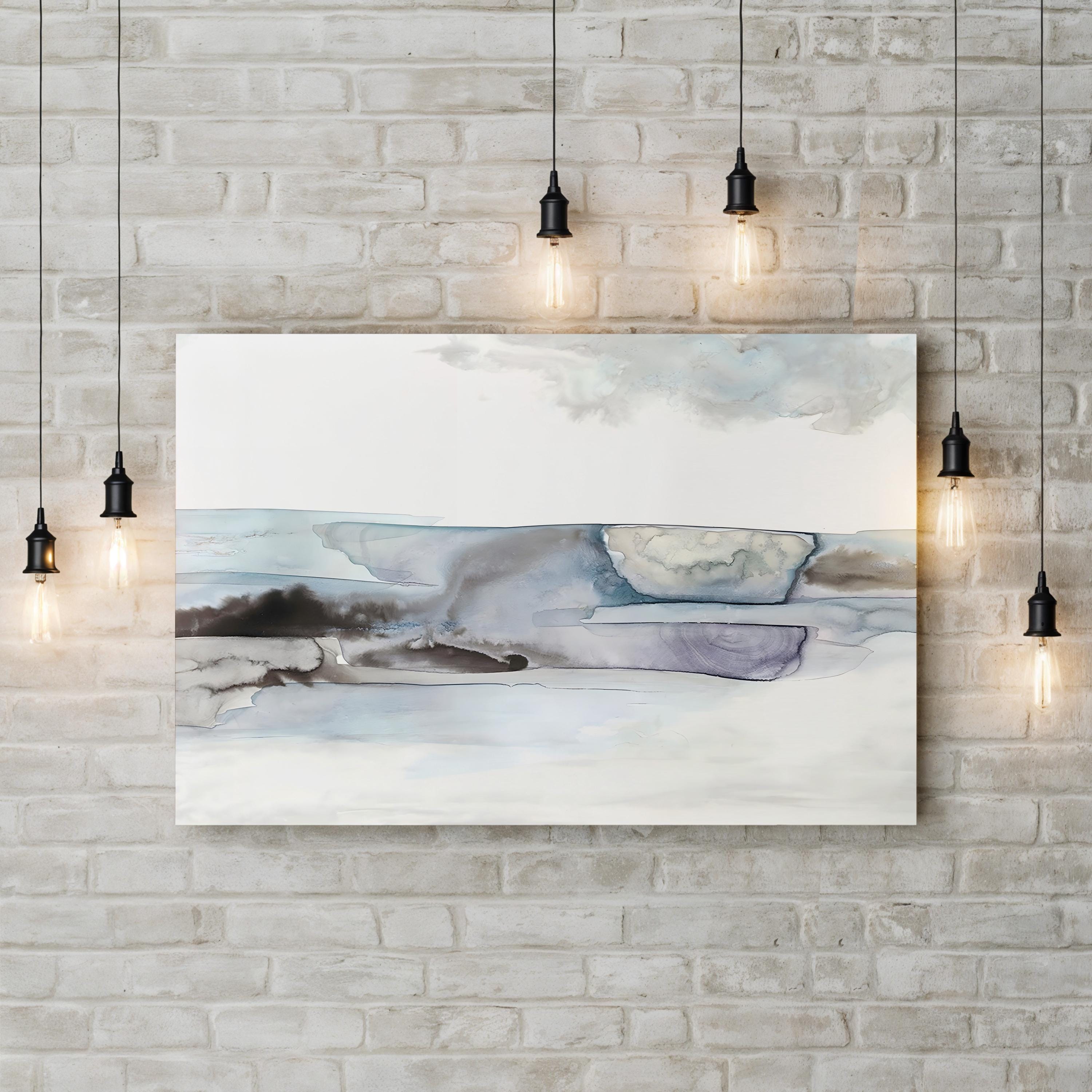 Organic Seascape Blue II Wall Art by Lila Bramma – Contemporary Abstract Coastal Painting Print