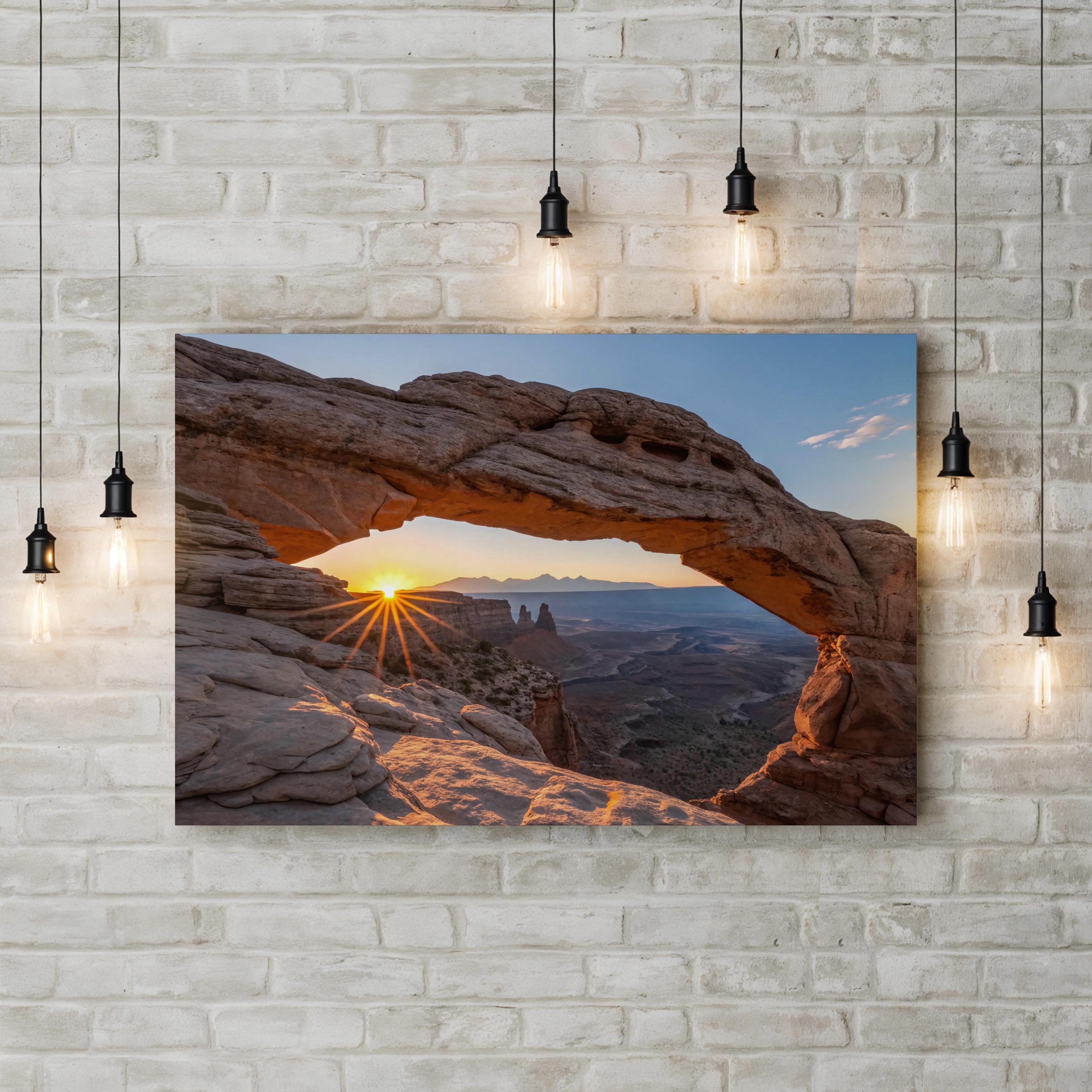 Mesa Arch Sunrise, Canyonlands Utah – Vintage Photography Wall Art | National Park Canvas Print