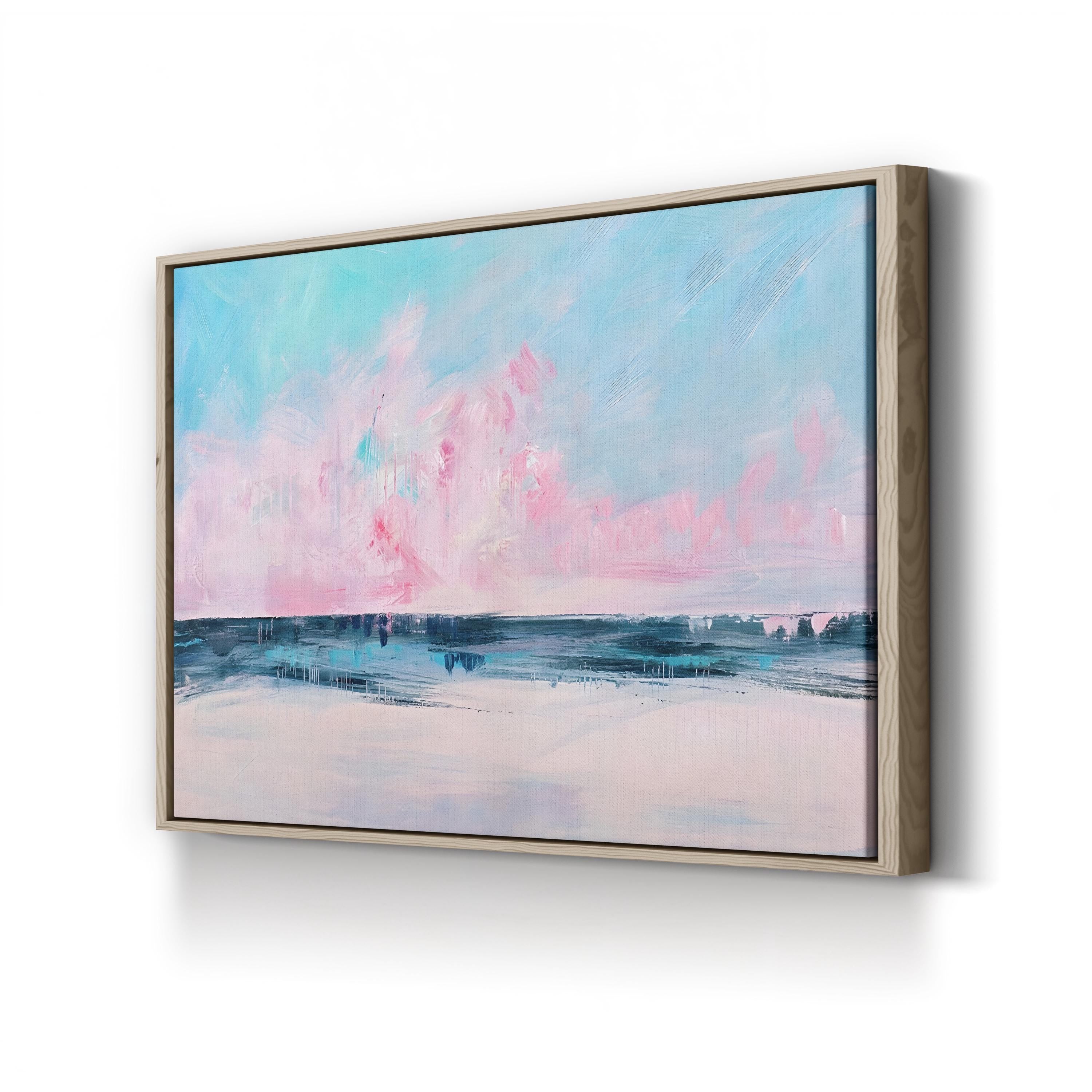 ink Sunset Over the Shore I Wall Art by Circle Art Group – Contemporary Abstract Seascape Canvas