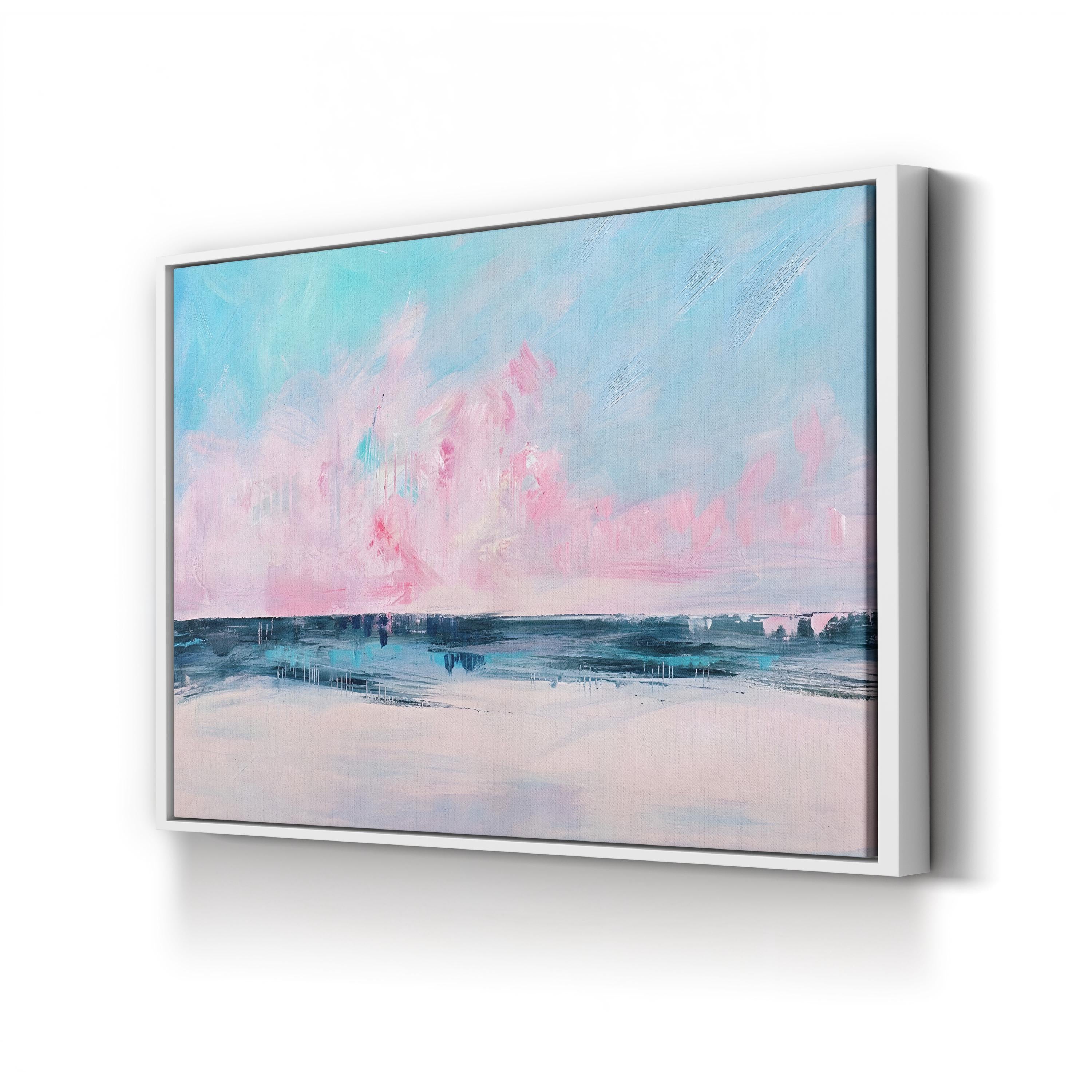 ink Sunset Over the Shore I Wall Art by Circle Art Group – Contemporary Abstract Seascape Canvas