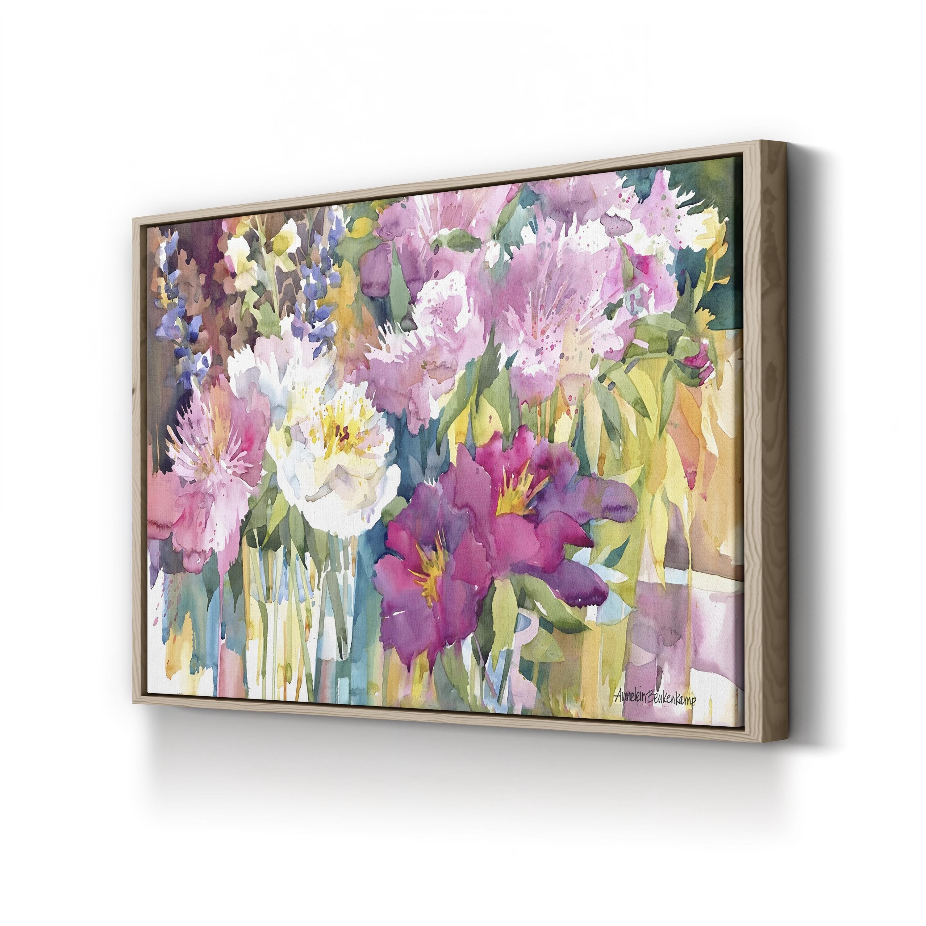 Plethora of Peonies – Contemporary Floral Watercolor Wall Art by Annelein Beukenkamp