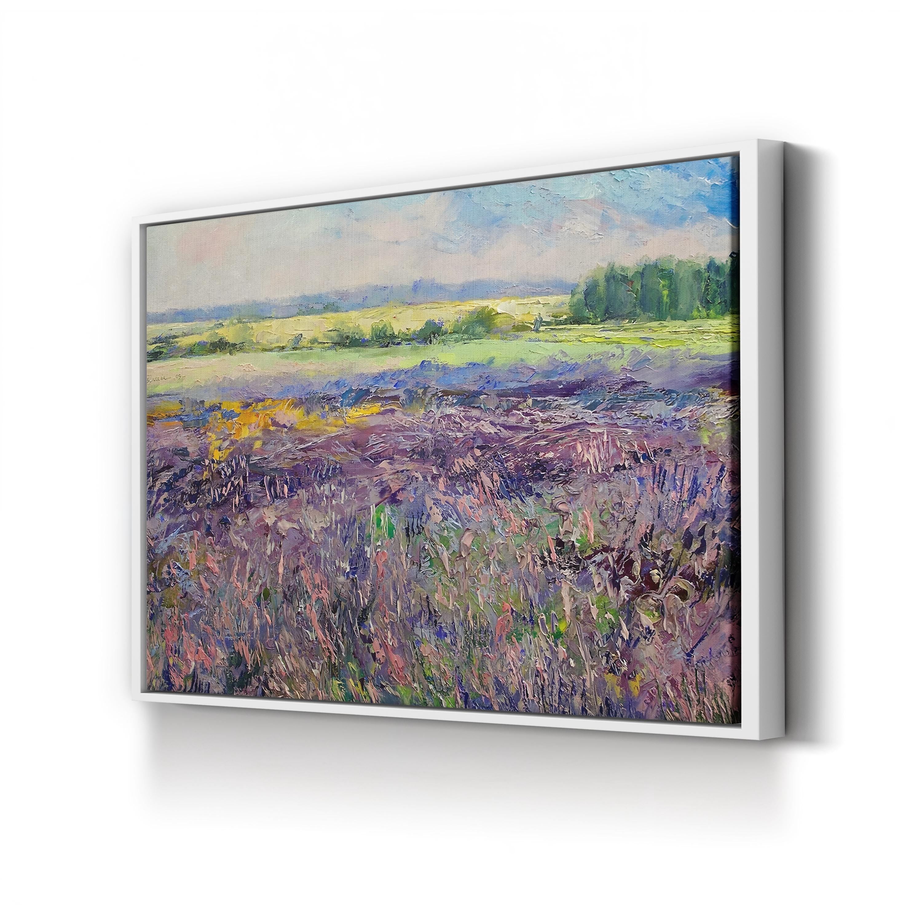 Provence Lavender Wall Art by Michael Creese | Contemporary Impressionist Landscape Canvas