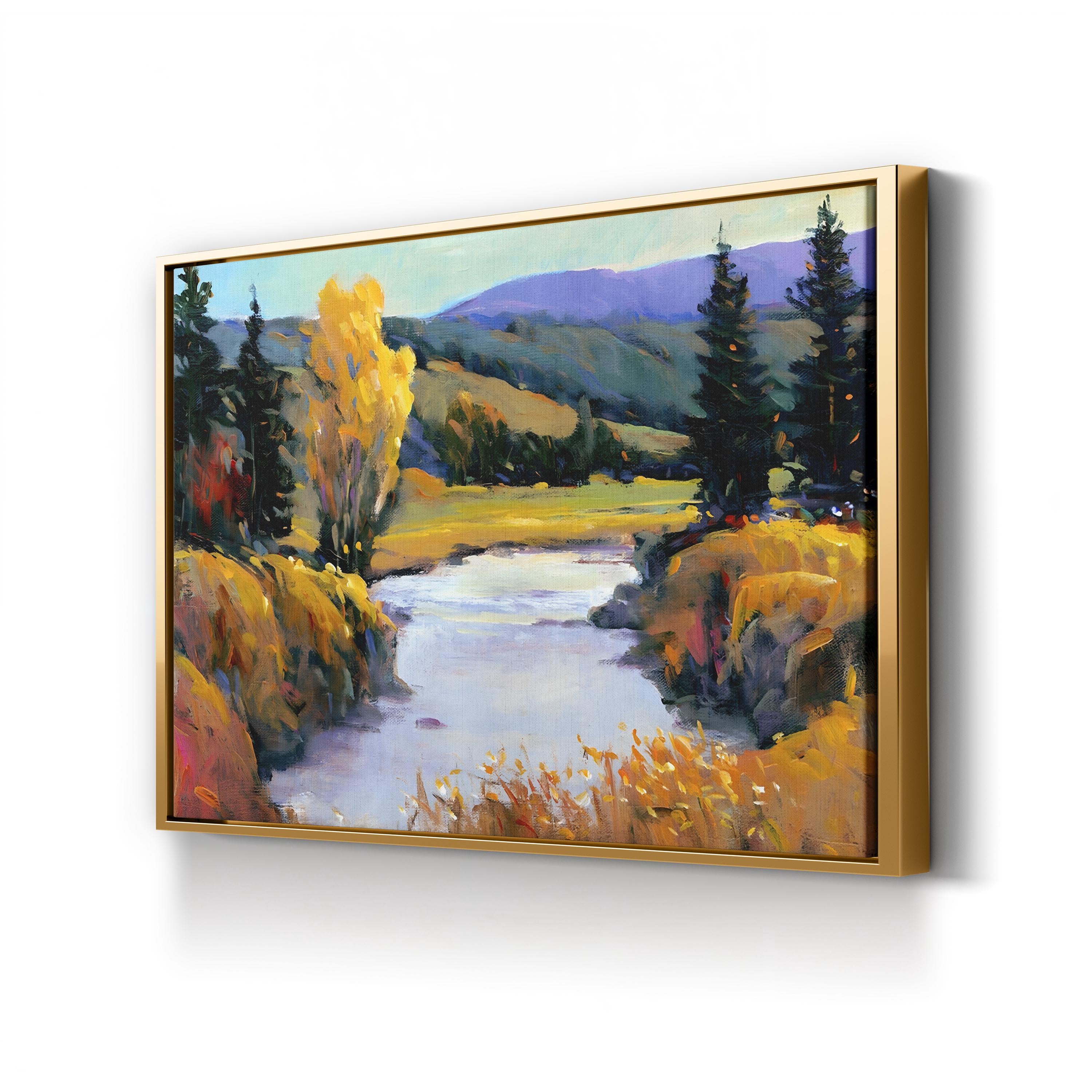 Purple Mountain View I Wall Art – Serene Mountain Landscape Artwork