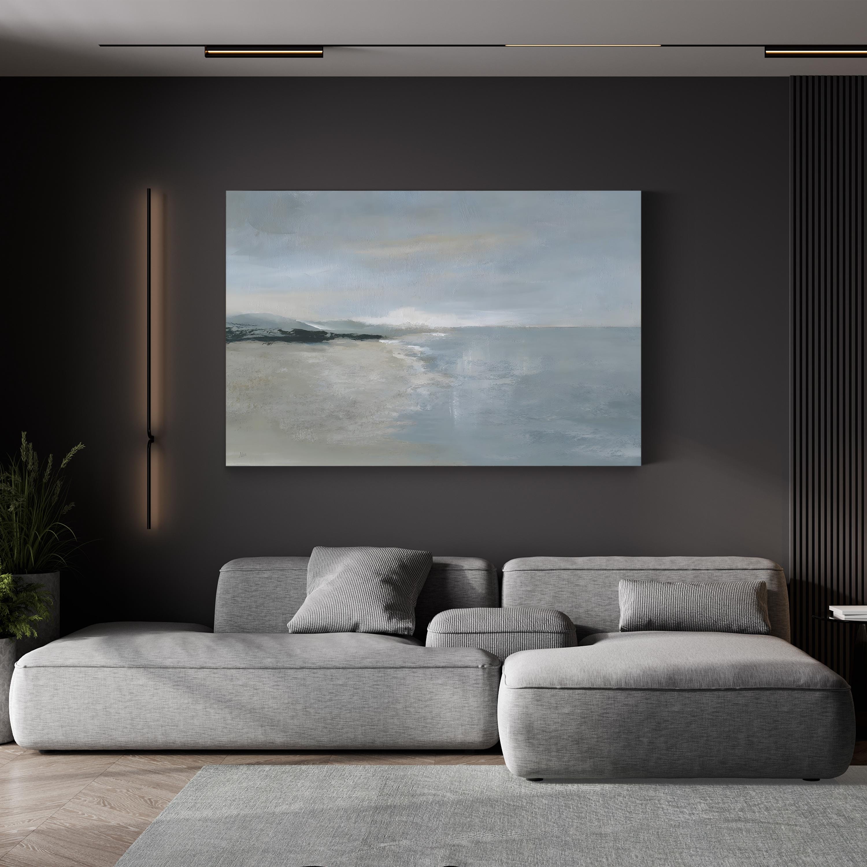 Quiet Morning Wall Art – Serene Coastal Abstract Artwork
