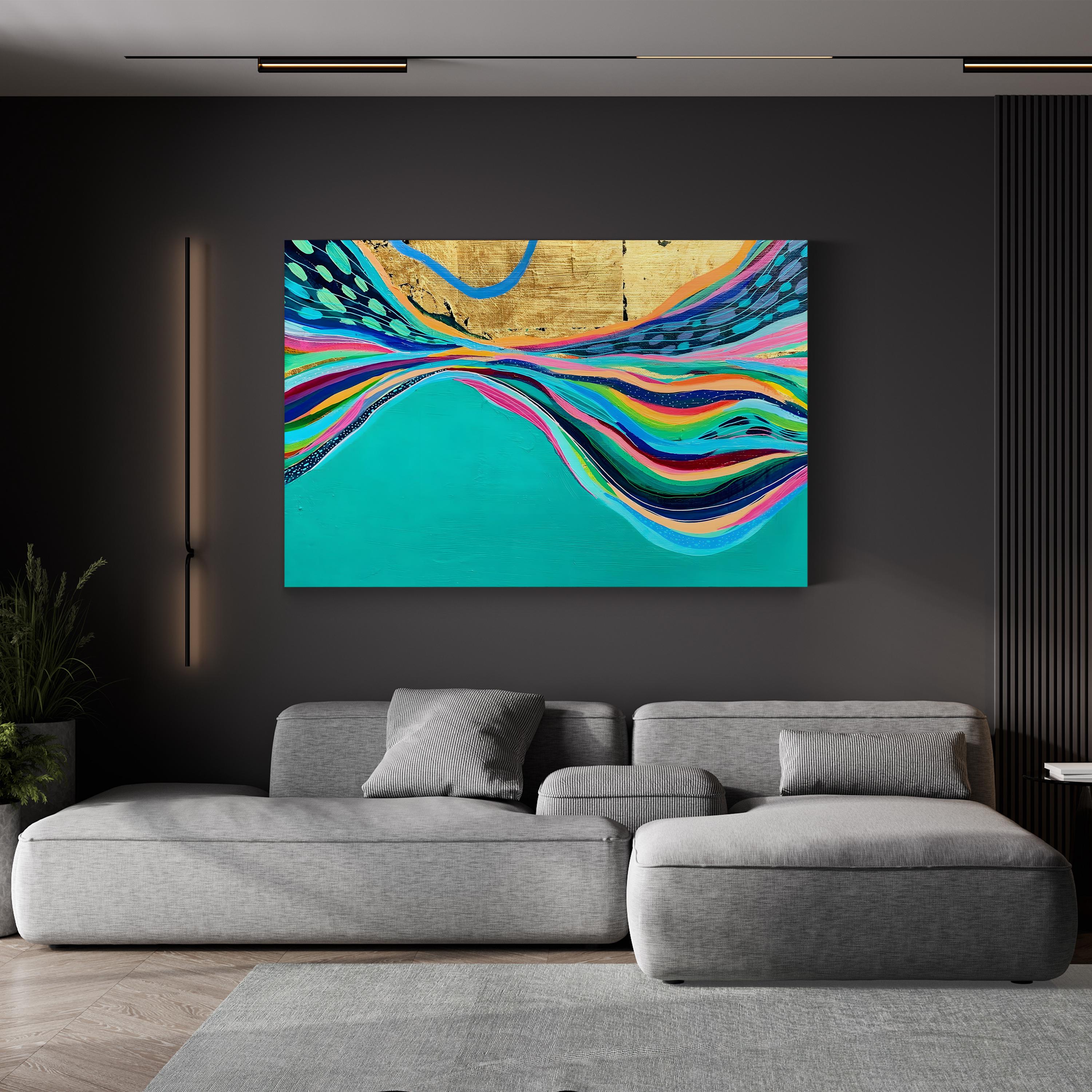 Rainbow Riviera I Wall Art – Contemporary Colorful Abstract Artwork