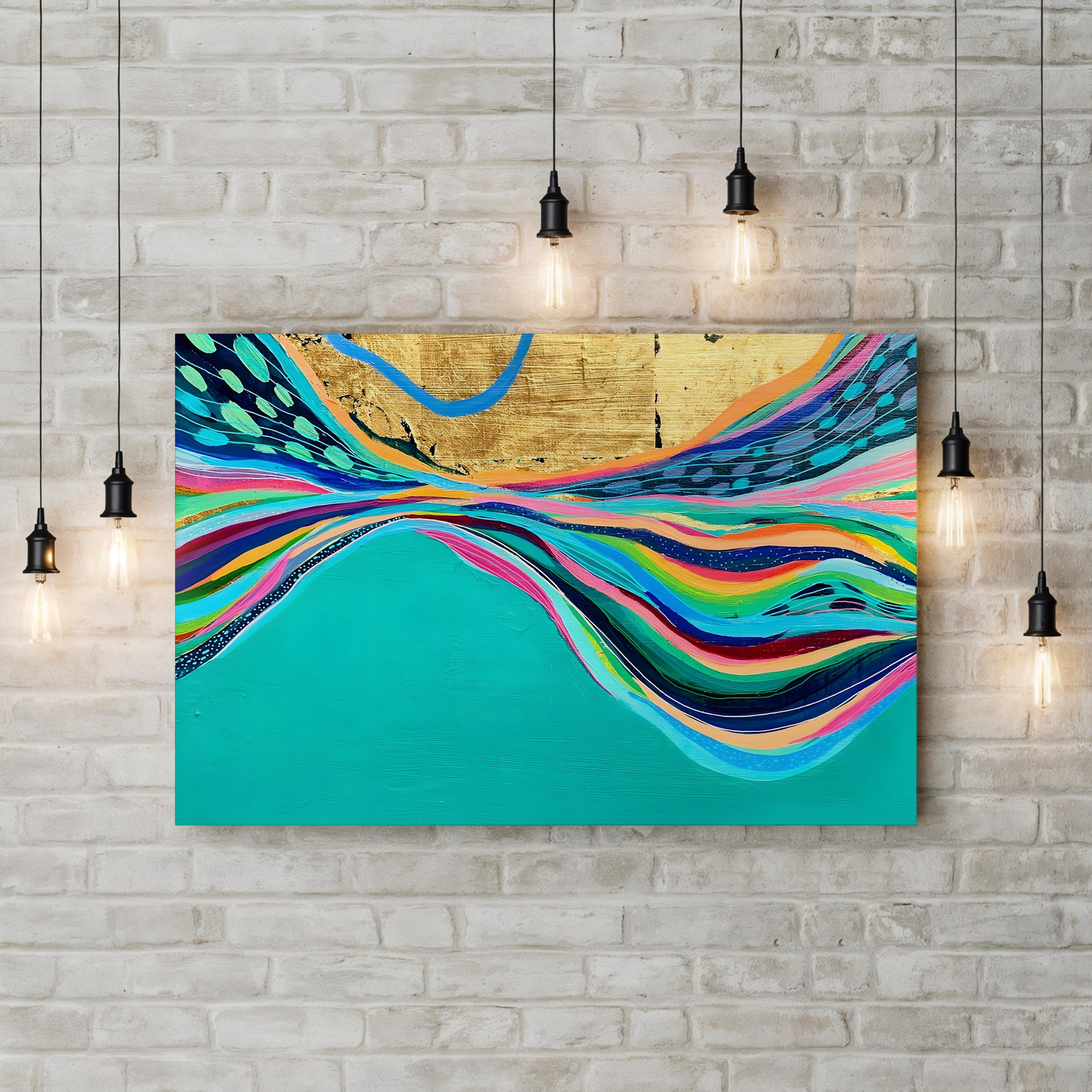 Rainbow Riviera I Wall Art – Contemporary Colorful Abstract Artwork