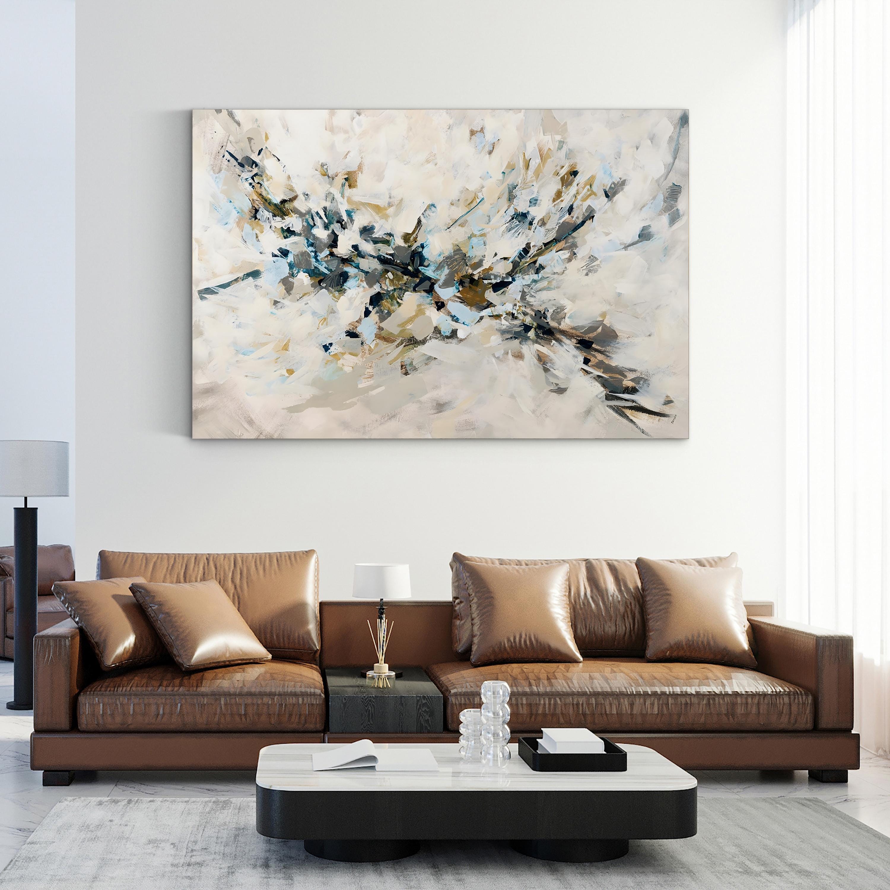 Rising Falcon Wall Art by Kari Taylor – Contemporary Abstract Bird in Flight Canvas