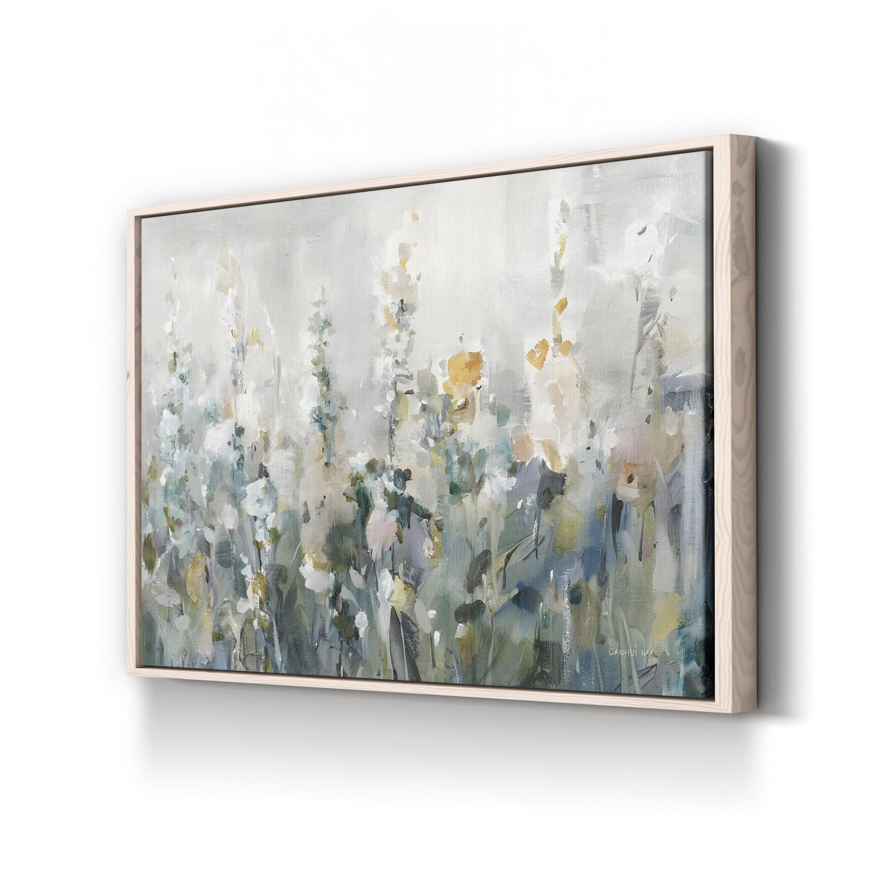 Rustic Garden Neutral – Serene Floral Landscape Canvas Art by Danhui Nai