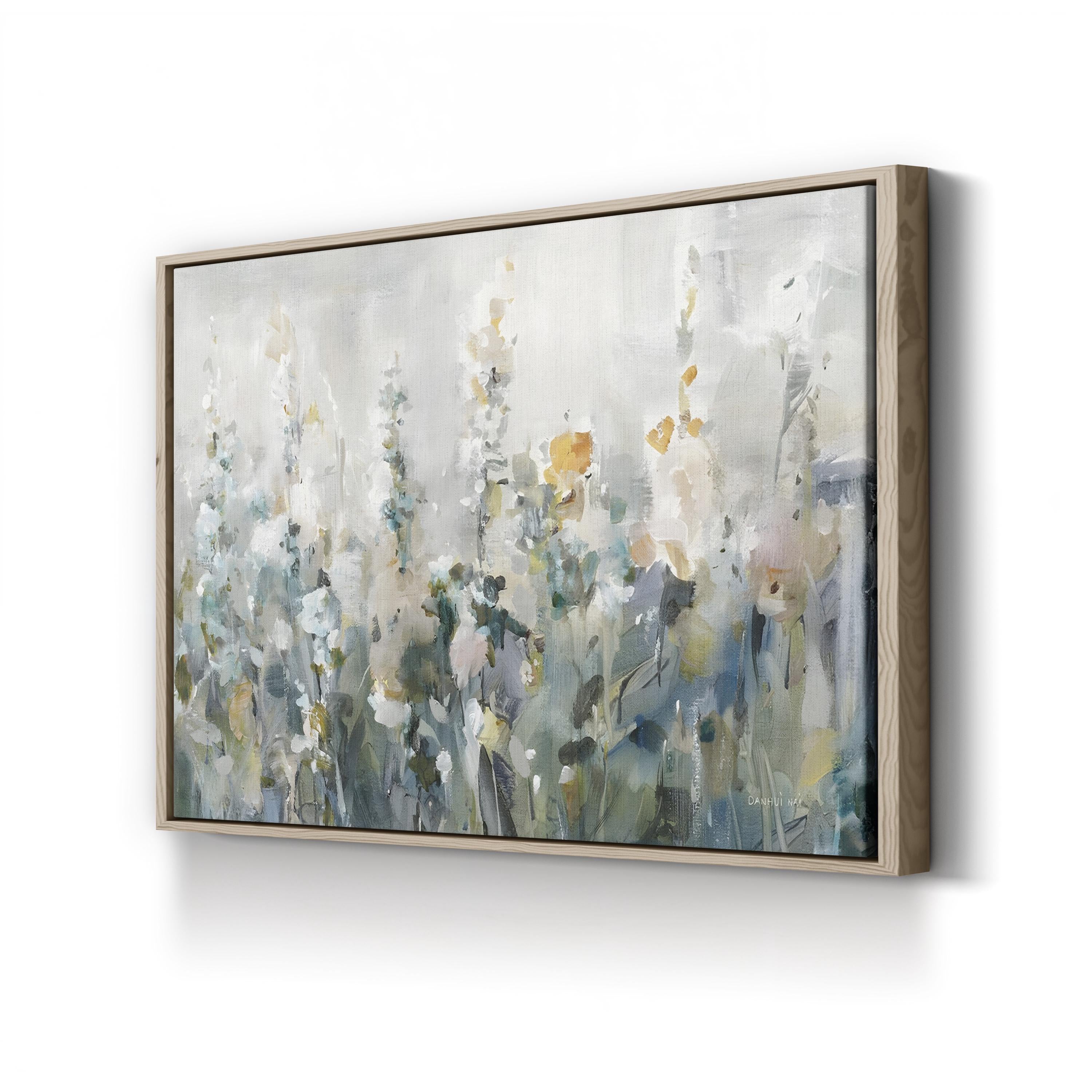 Rustic Garden Neutral – Serene Floral Landscape Canvas Art by Danhui Nai