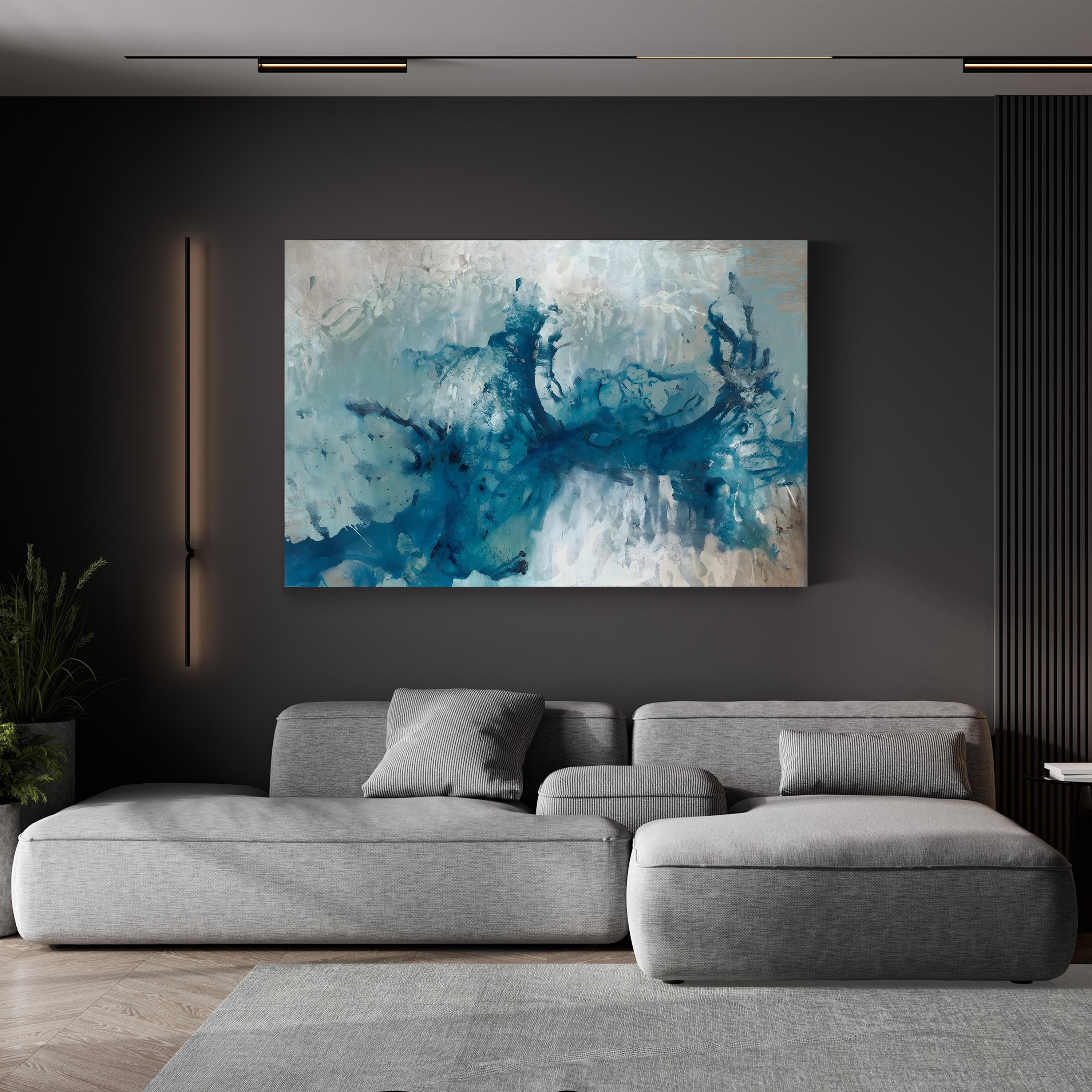 Seafoam Rising II Wall Art by Kari Taylor – Contemporary Abstract Ocean Painting Print