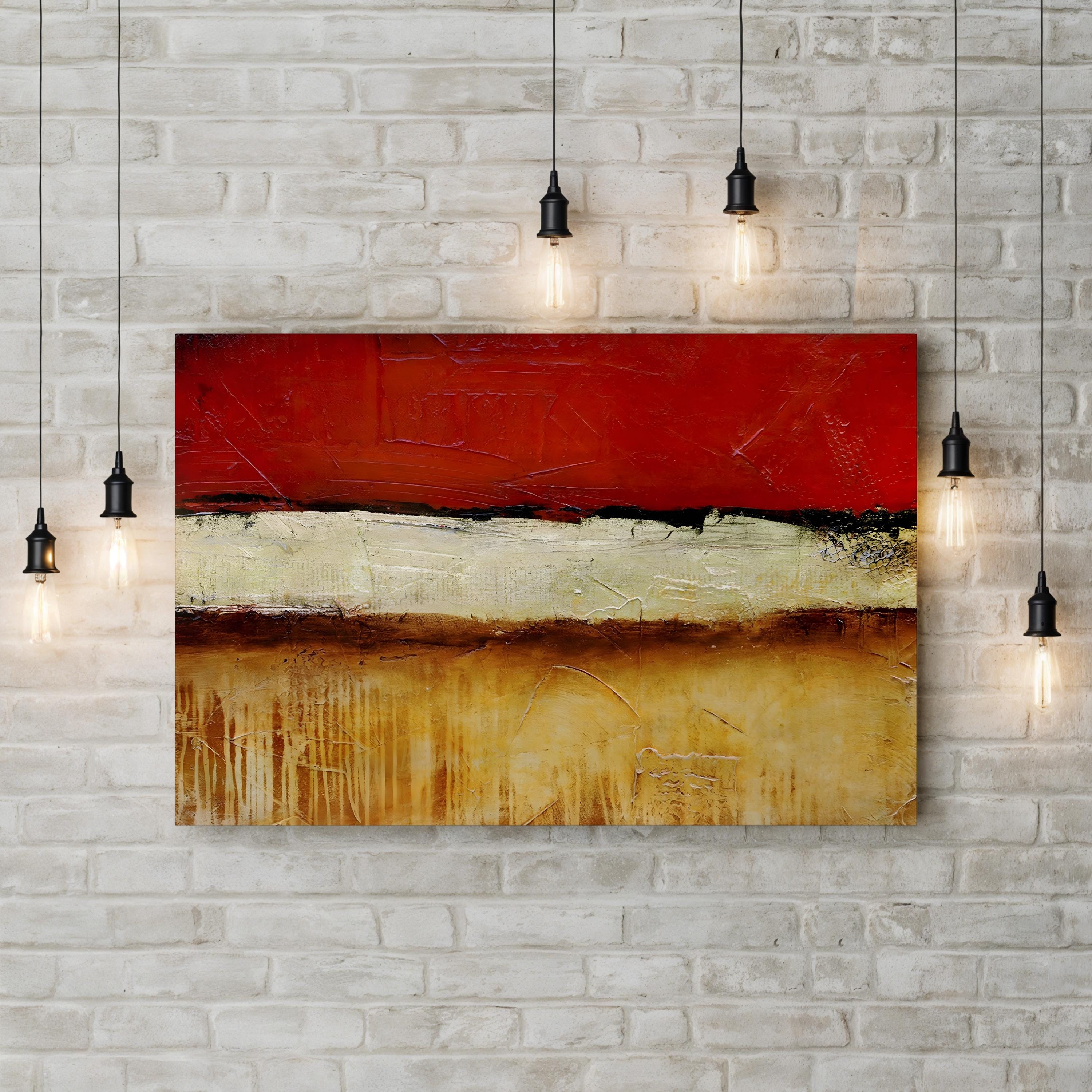 Shanghai Red Canvas Art Print – Abstract Urban Color Field by Erin Ashley