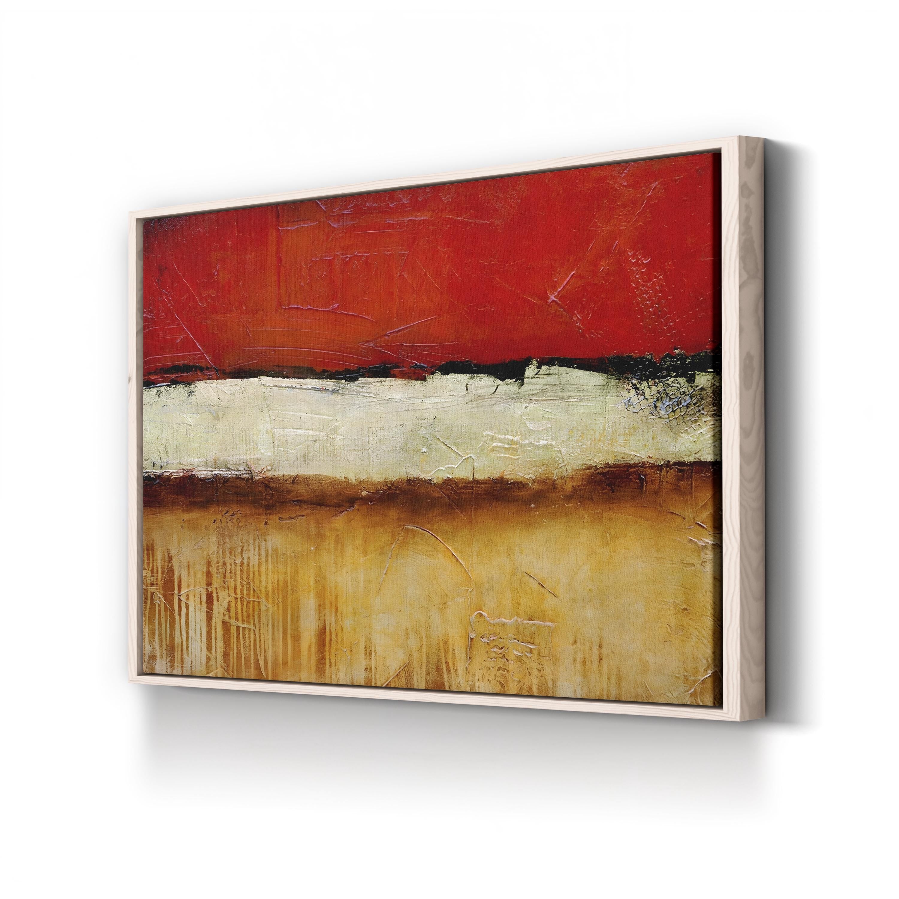 Shanghai Red Canvas Art Print – Abstract Urban Color Field by Erin Ashley