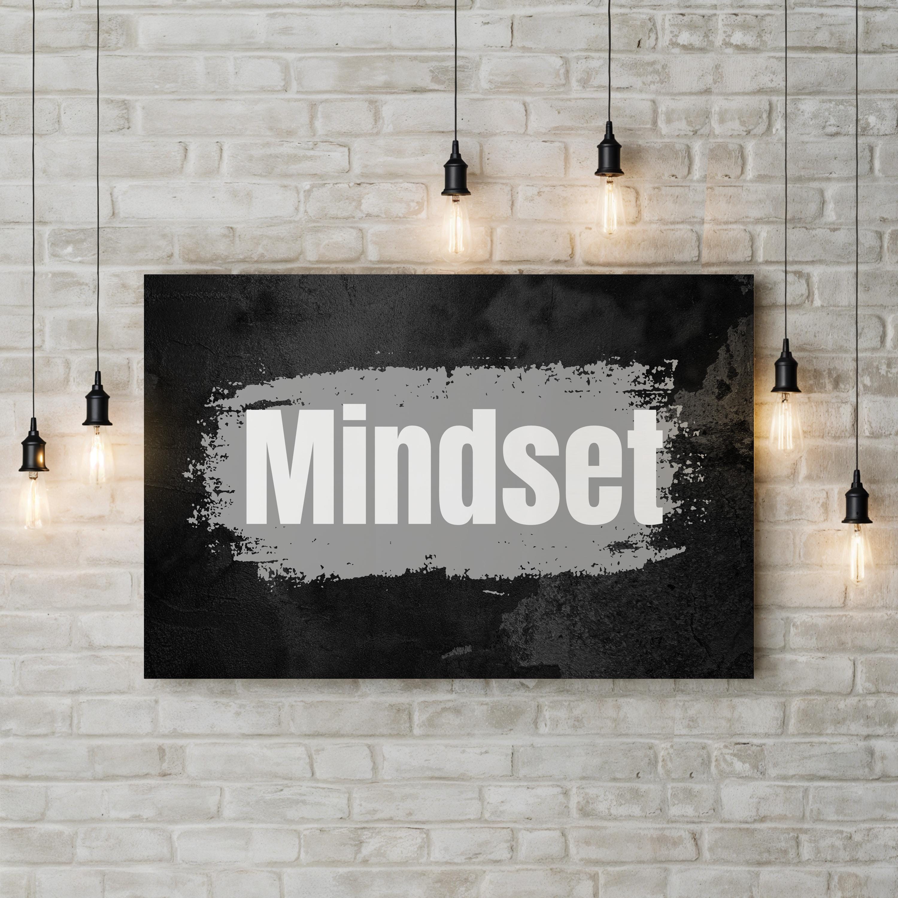 Supreme Mindset Wall Art | Black & White Motivational Typography Canvas Print