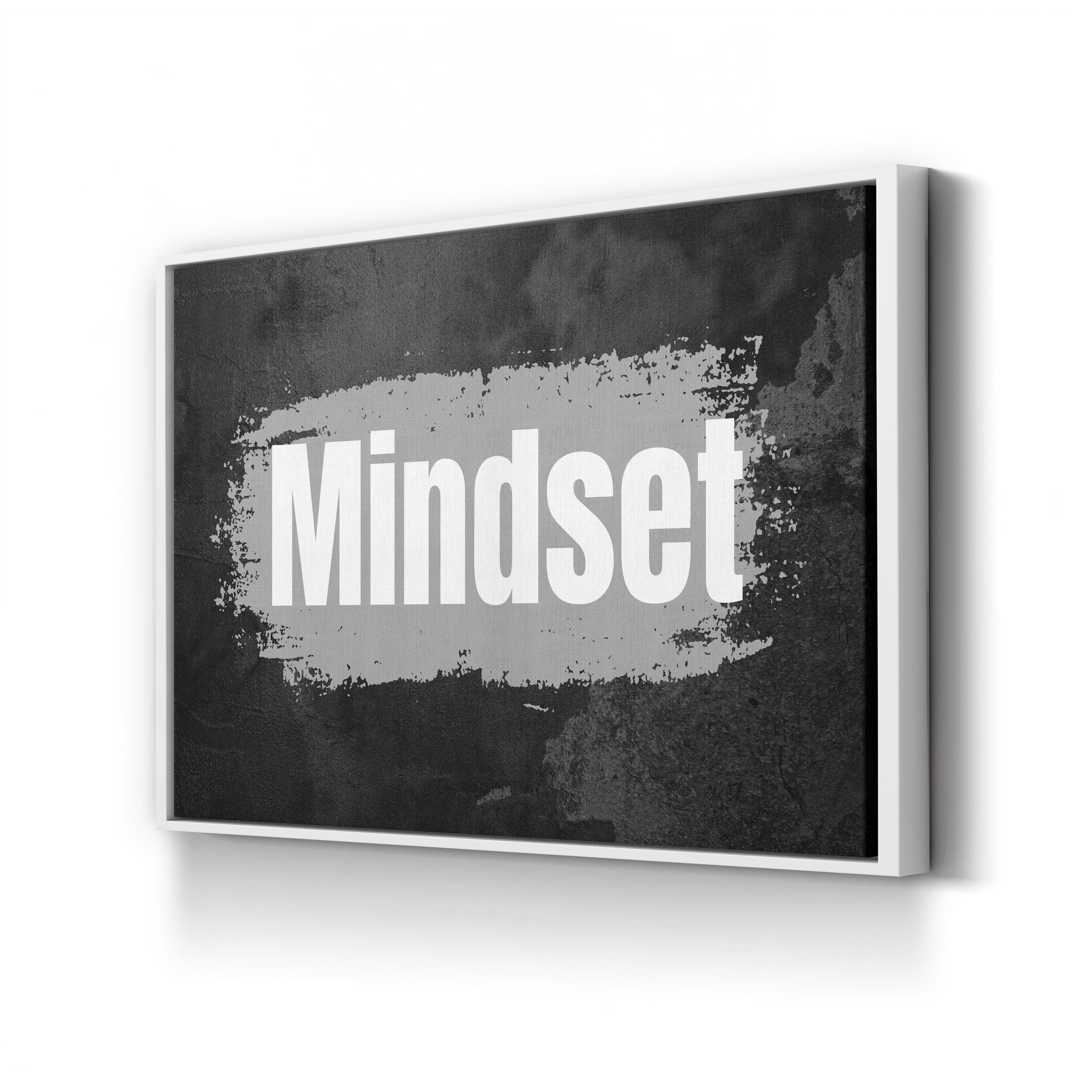Supreme Mindset Wall Art | Black & White Motivational Typography Canvas Print