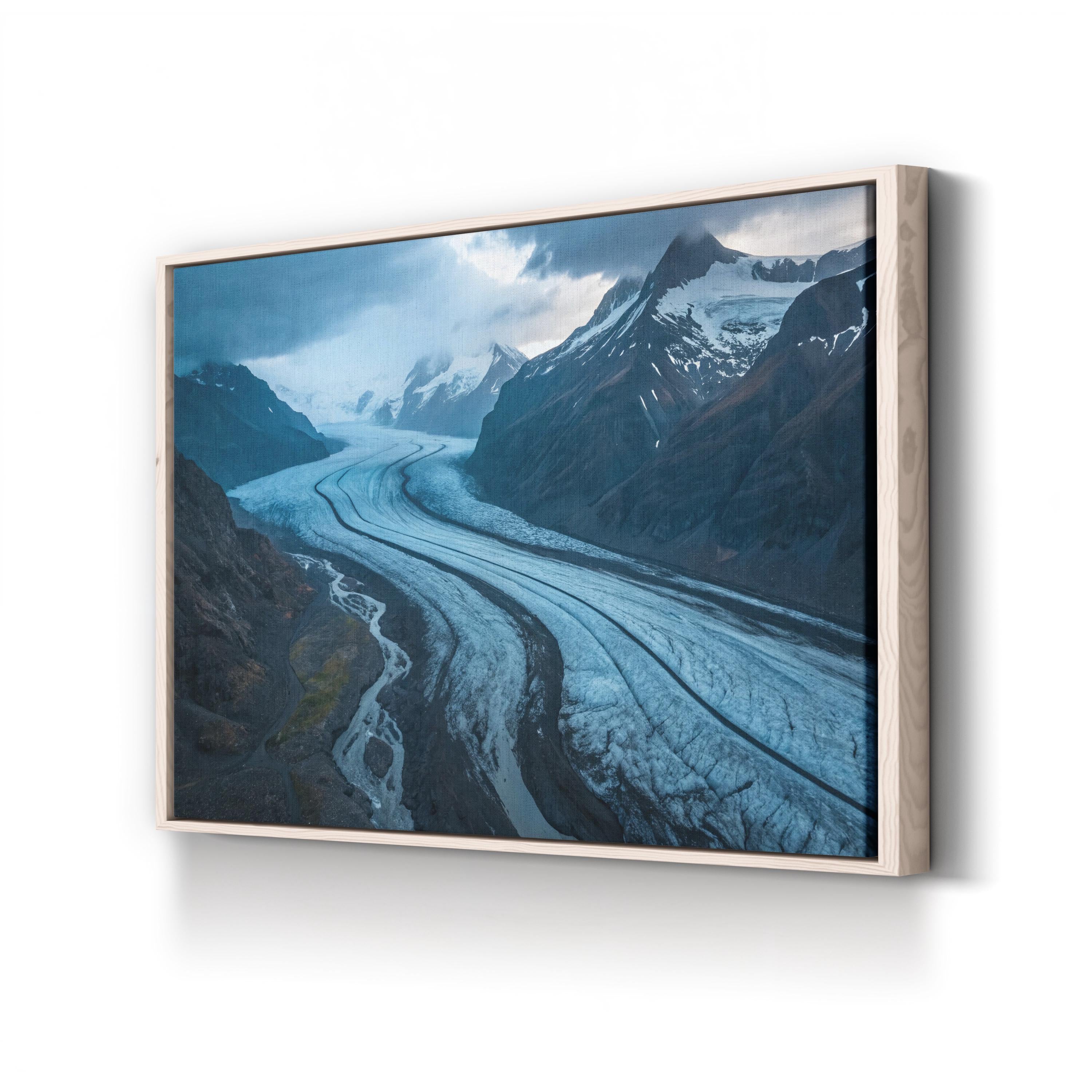 Svinafellsjokull Glacier – Vintage Photography Wall Art | Iceland Landscape Canvas Print