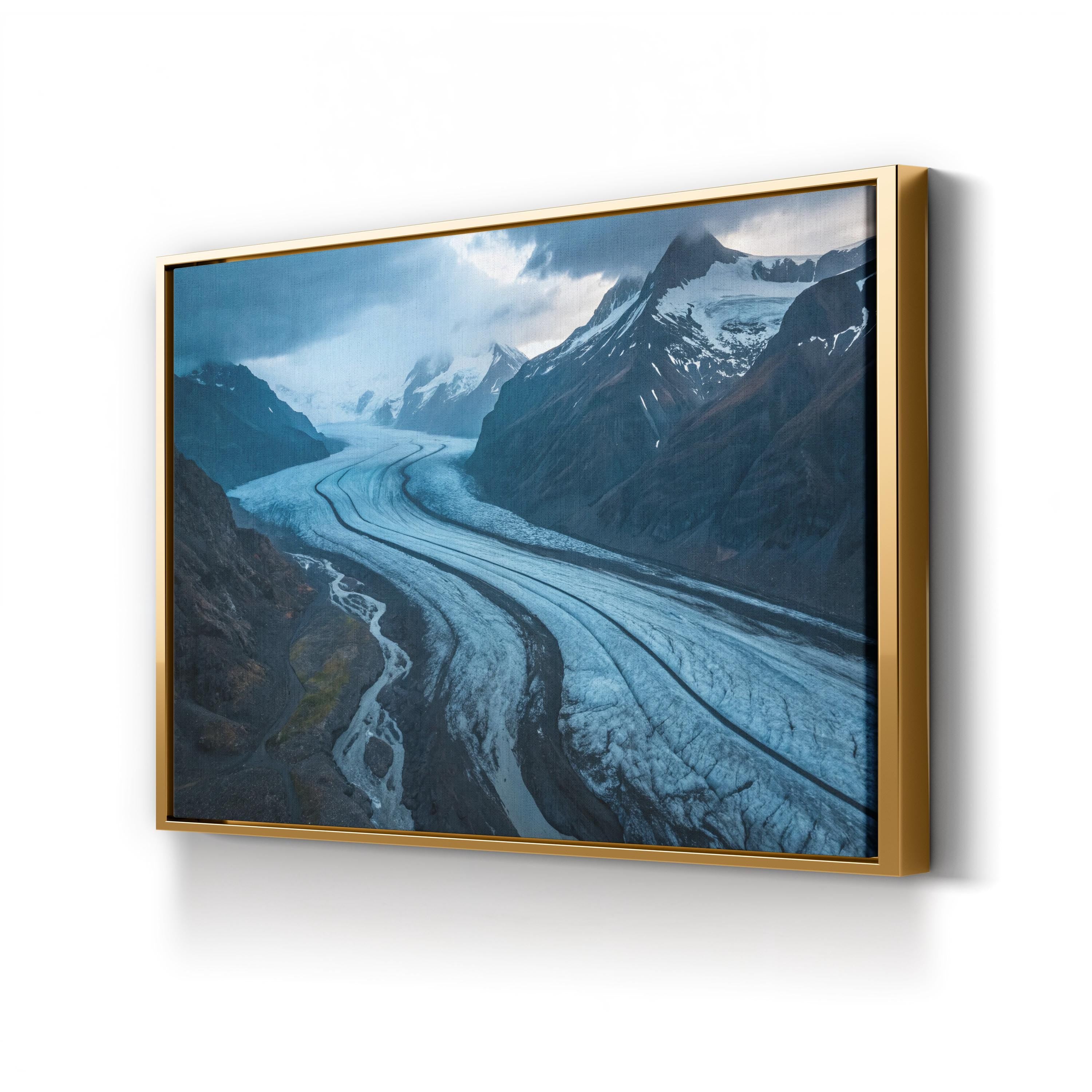 Svinafellsjokull Glacier – Vintage Photography Wall Art | Iceland Landscape Canvas Print