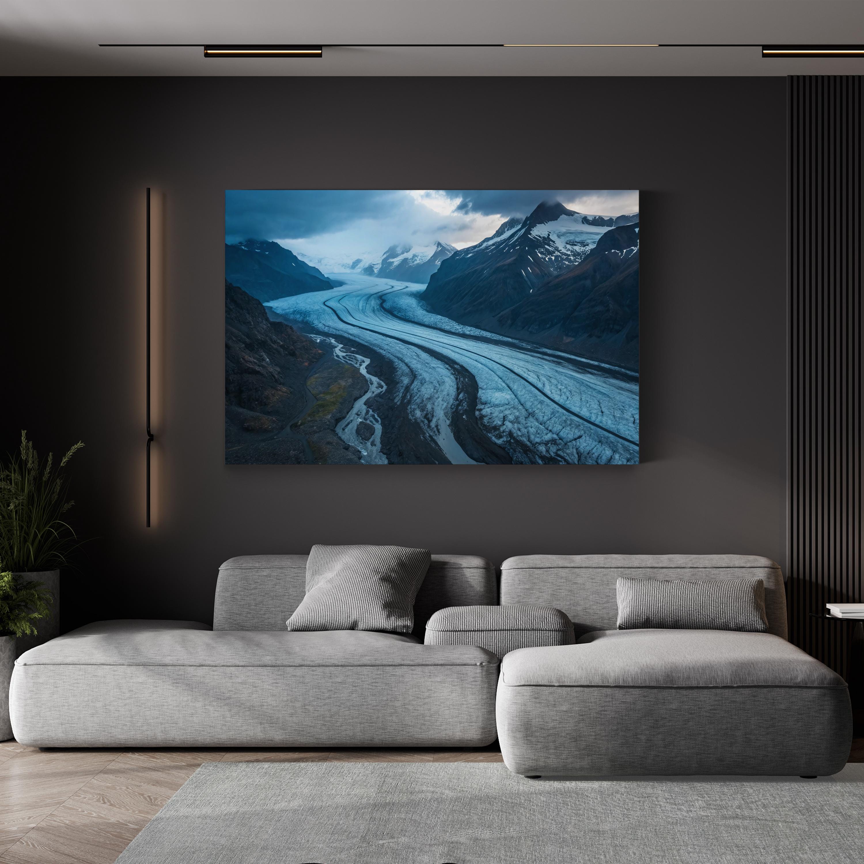 Svinafellsjokull Glacier – Vintage Photography Wall Art | Iceland Landscape Canvas Print
