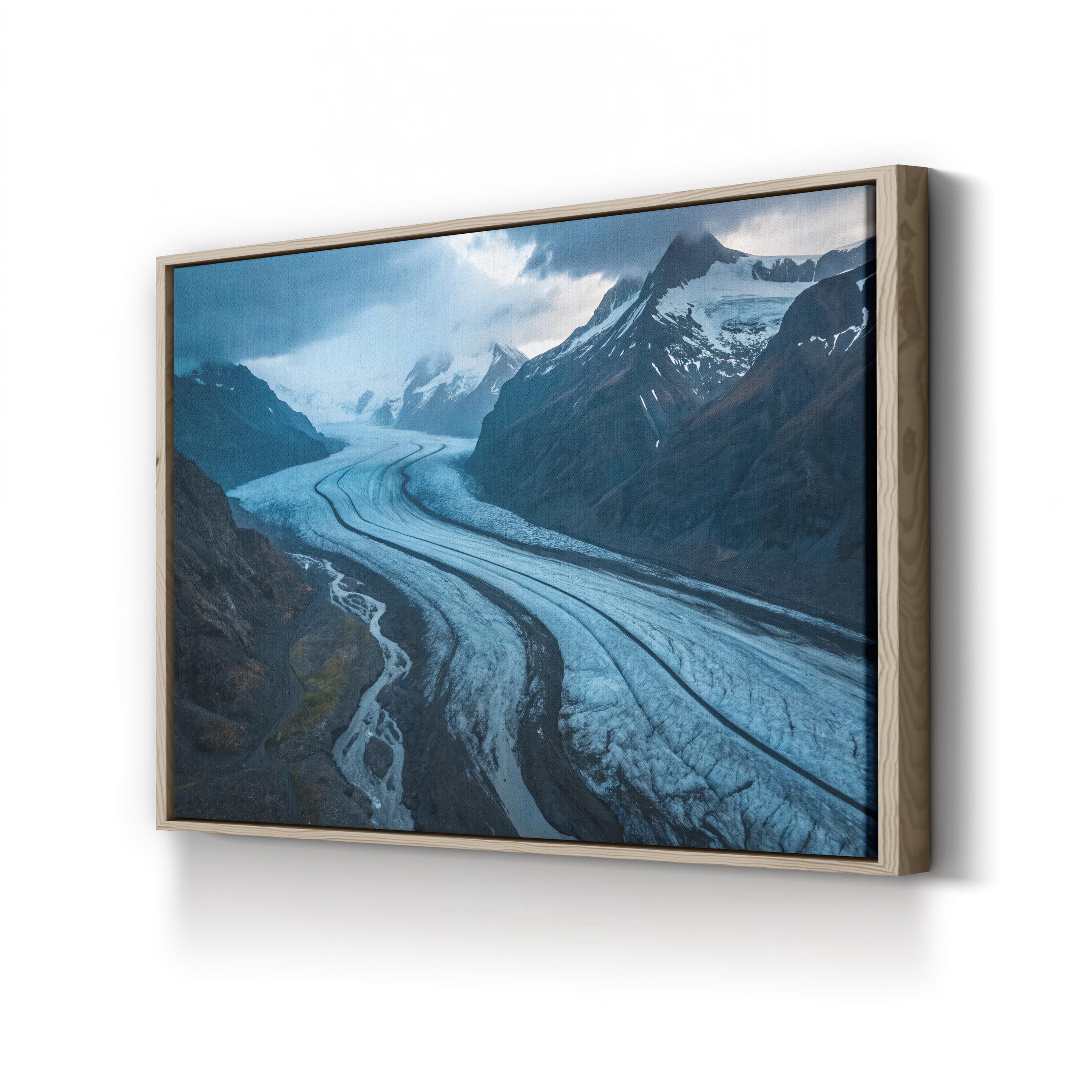 Svinafellsjokull Glacier – Vintage Photography Wall Art | Iceland Landscape Canvas Print
