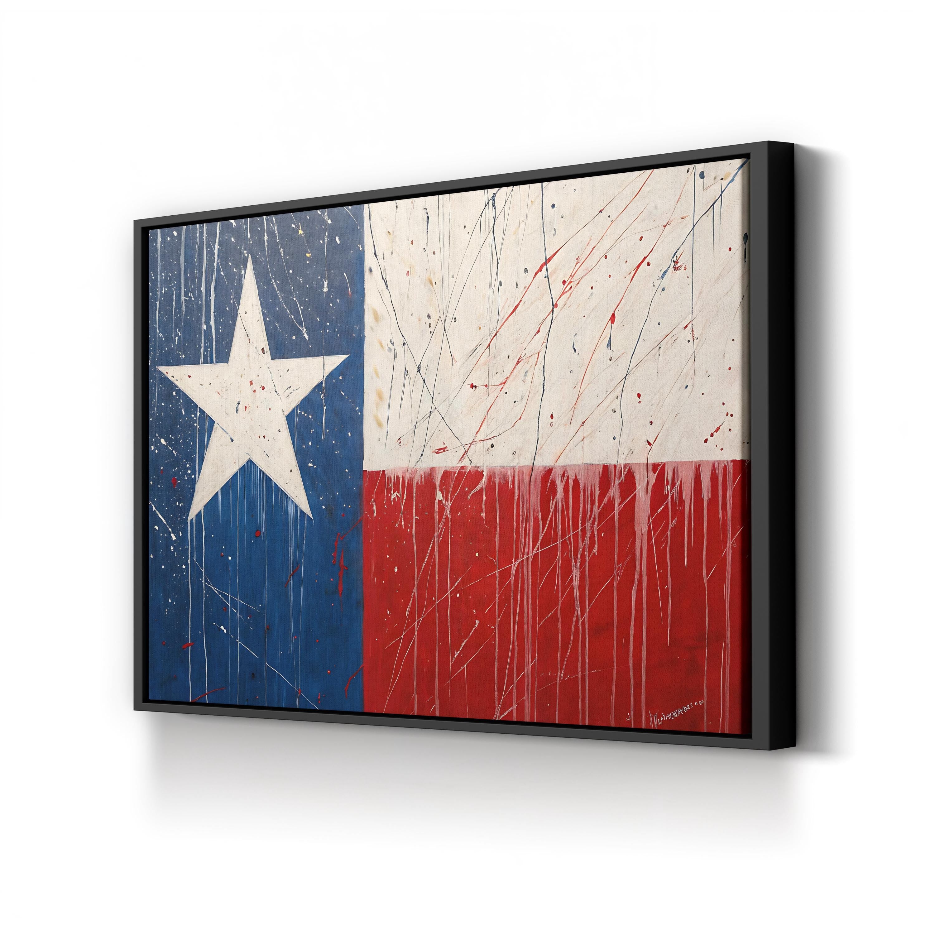 Abstract Texas Flag – Period Illustration Wall Art | Modern Western Canvas Print