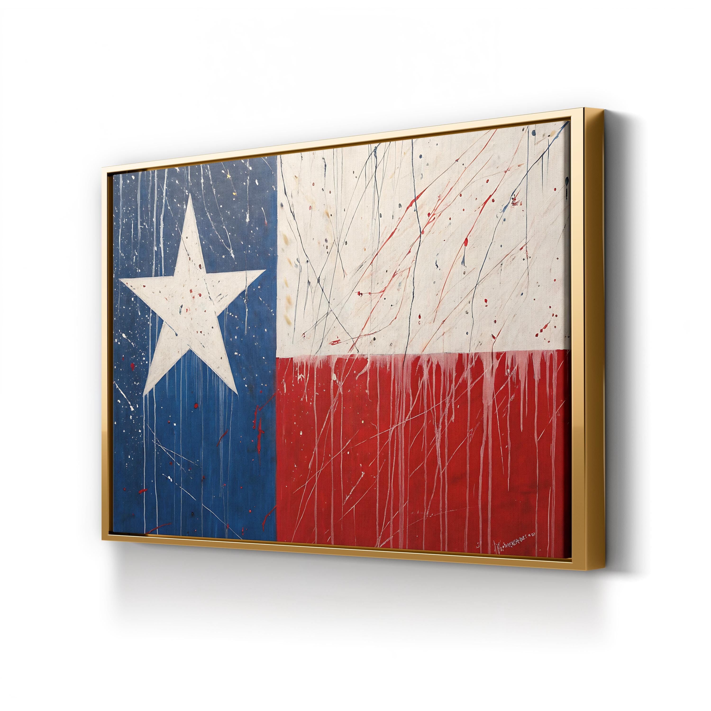 Abstract Texas Flag – Period Illustration Wall Art | Modern Western Canvas Print