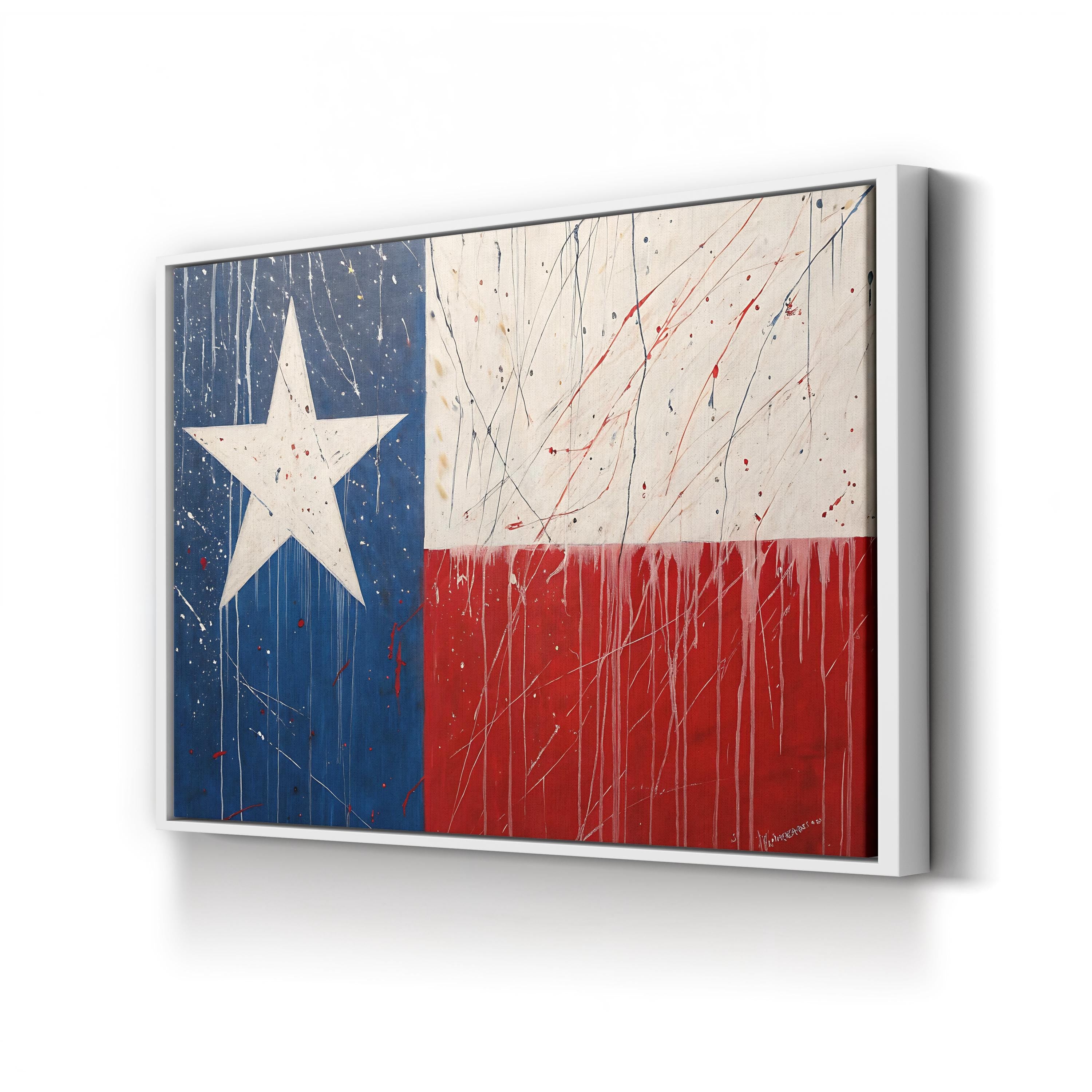 Abstract Texas Flag – Period Illustration Wall Art | Modern Western Canvas Print