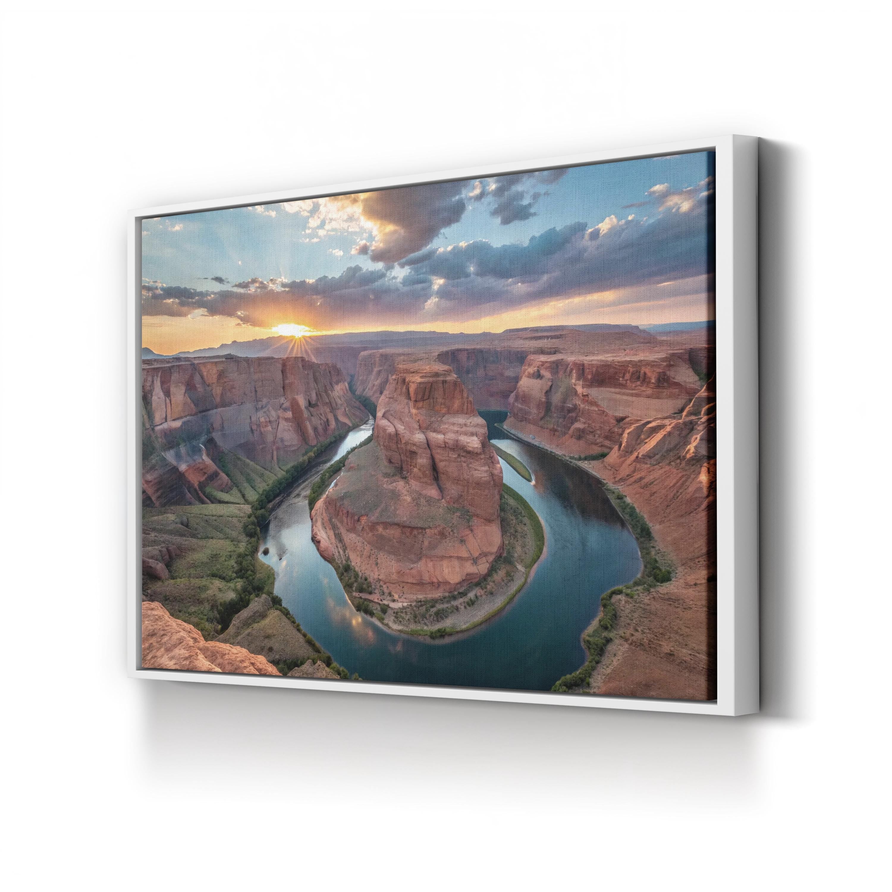 Horseshoe Bend Sunset – Vintage Photography Wall Art | Colorado River Canvas Print