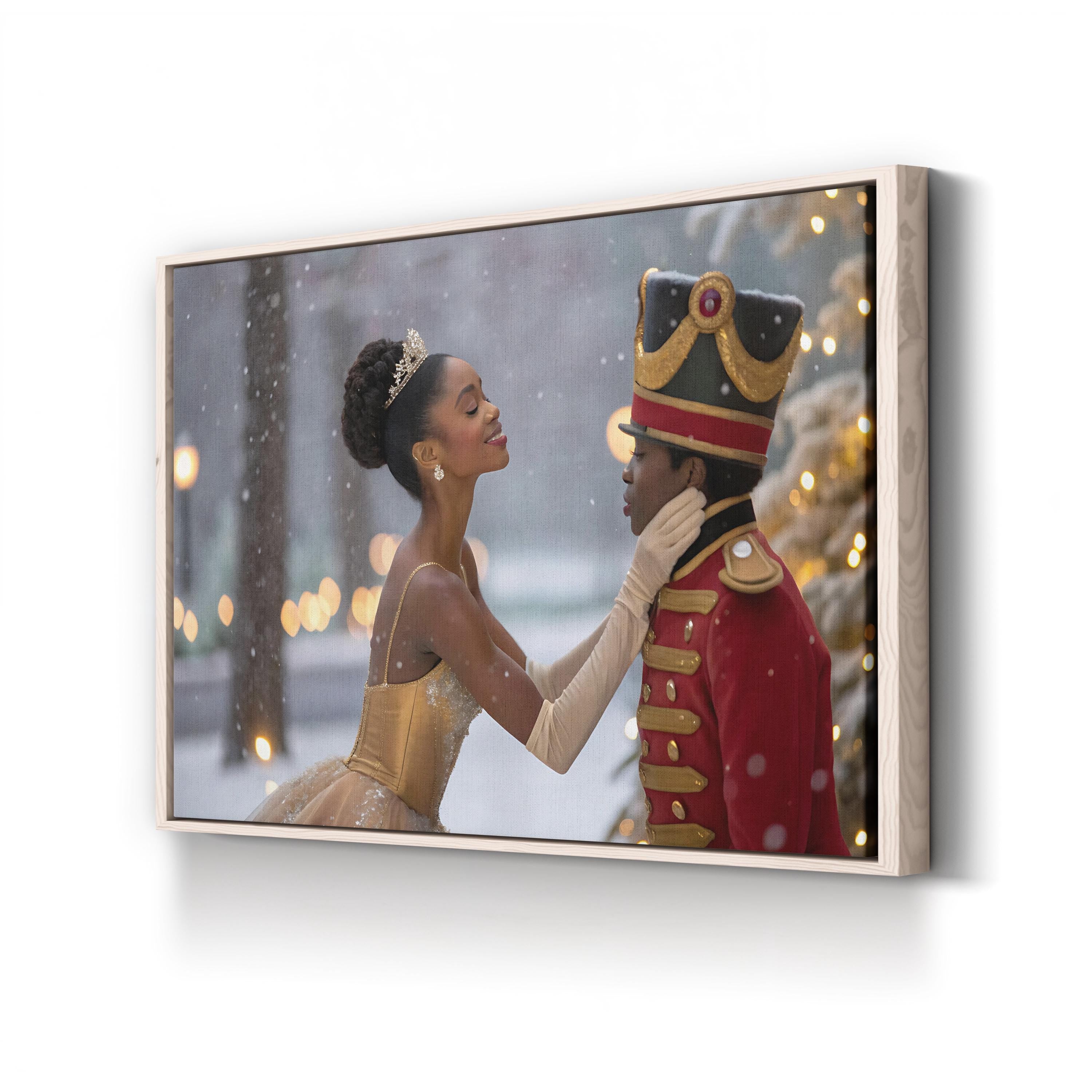 Winter Wonderland Ballet – Period Illustration Wall Art | Holiday Canvas Print