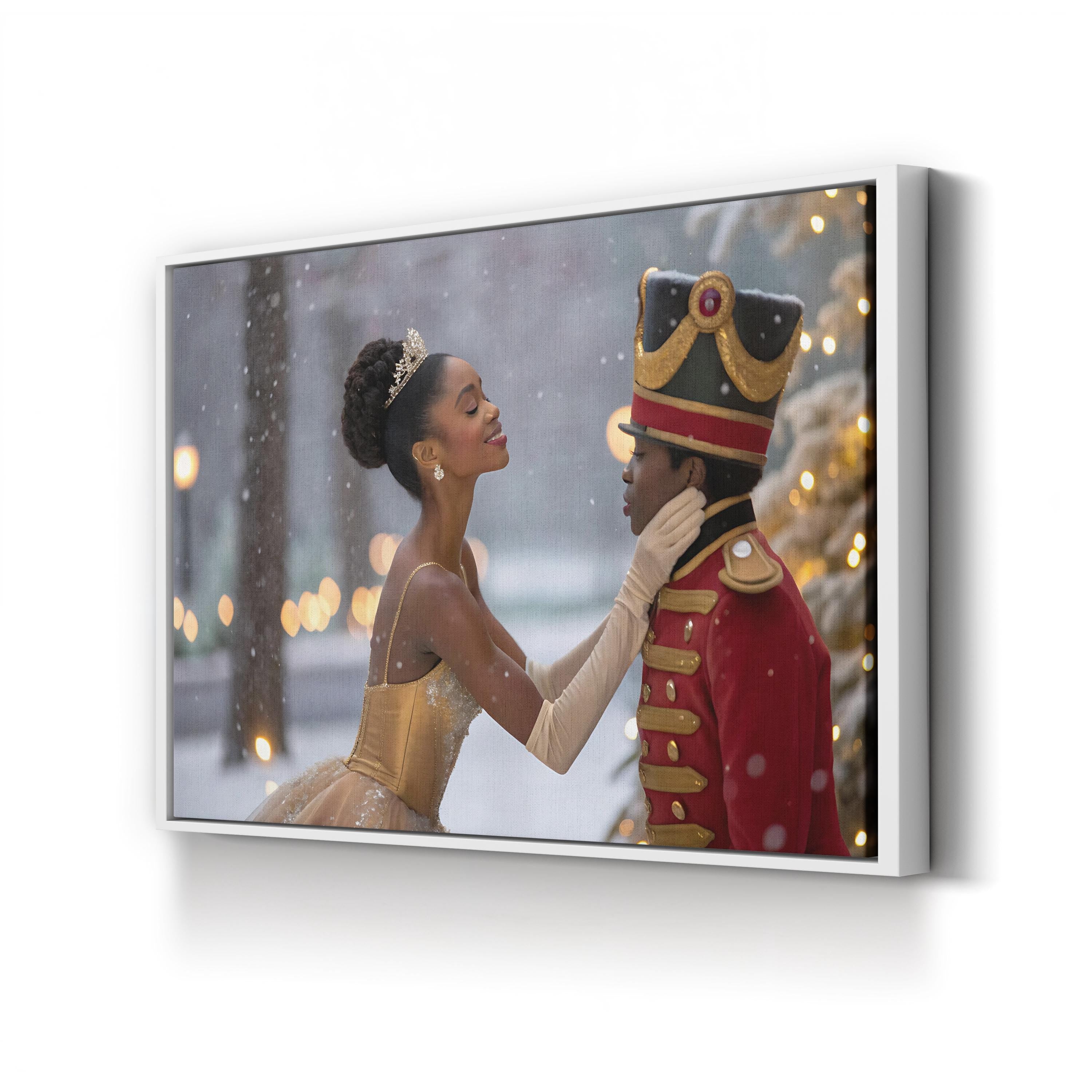 Winter Wonderland Ballet – Period Illustration Wall Art | Holiday Canvas Print