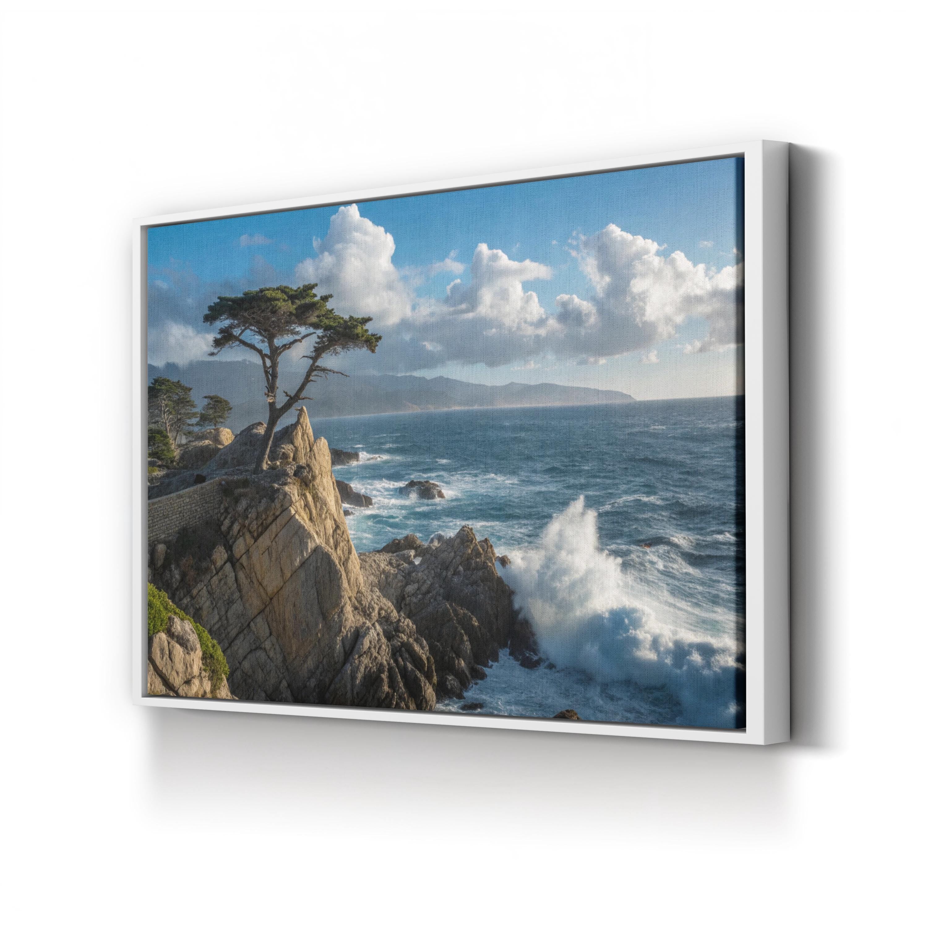 Lone Cypress Monterey – Vintage Photography Wall Art | Coastal Landscape Canvas Print