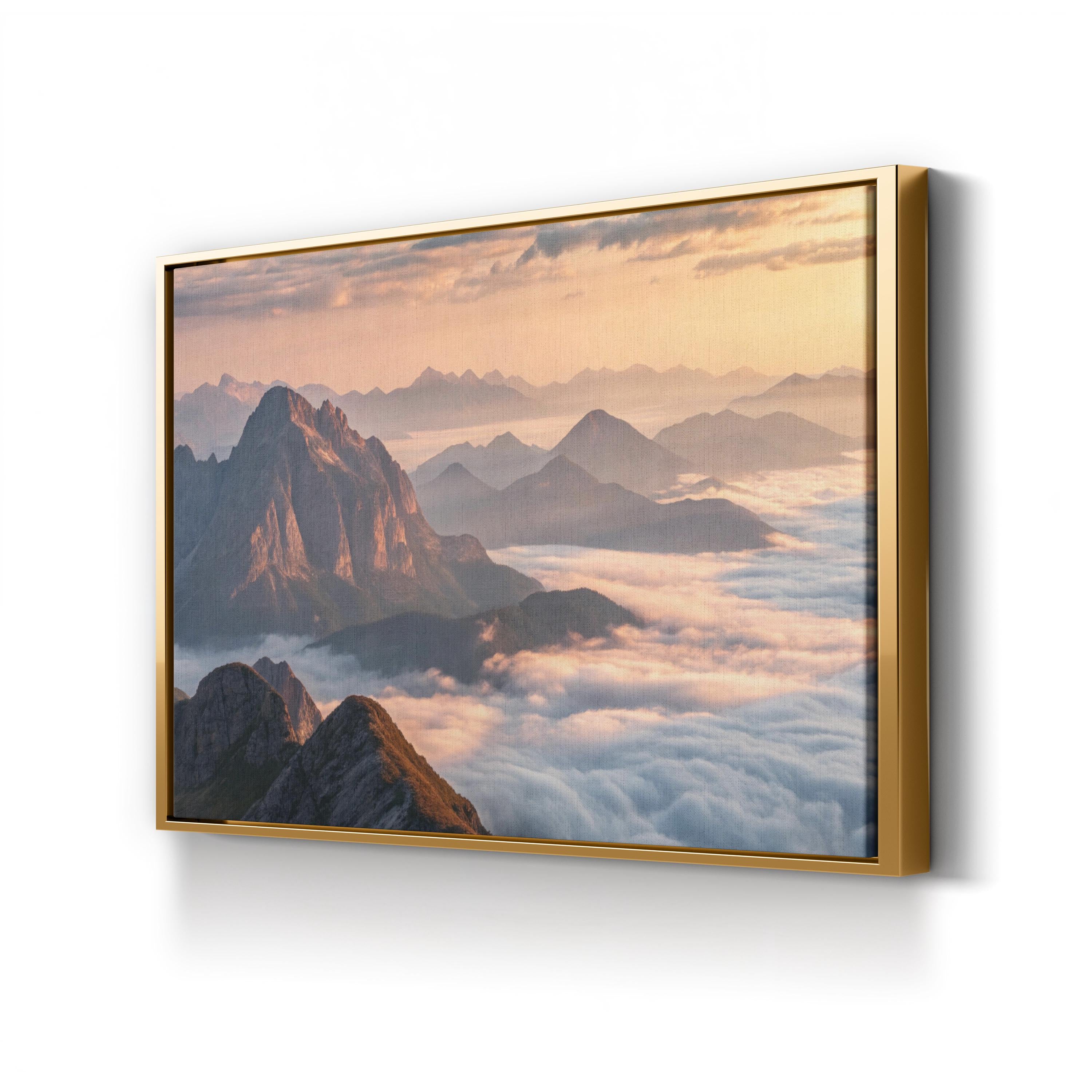 Majestic Mountain Range – Vintage Photography Wall Art | Scenic Landscape Canvas Print