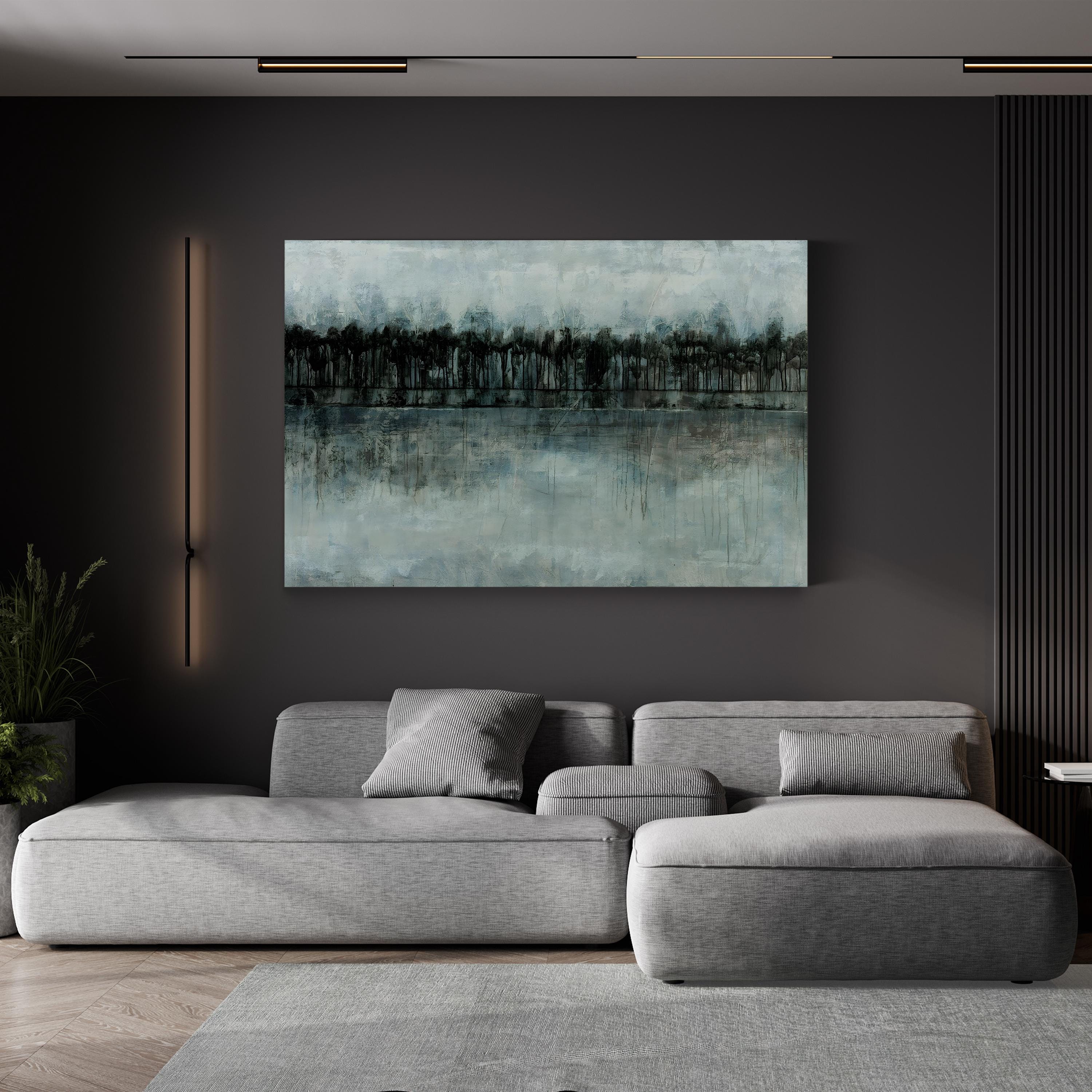 Abstract Slate Forest Landscape Wall Art by Joshua Schicker