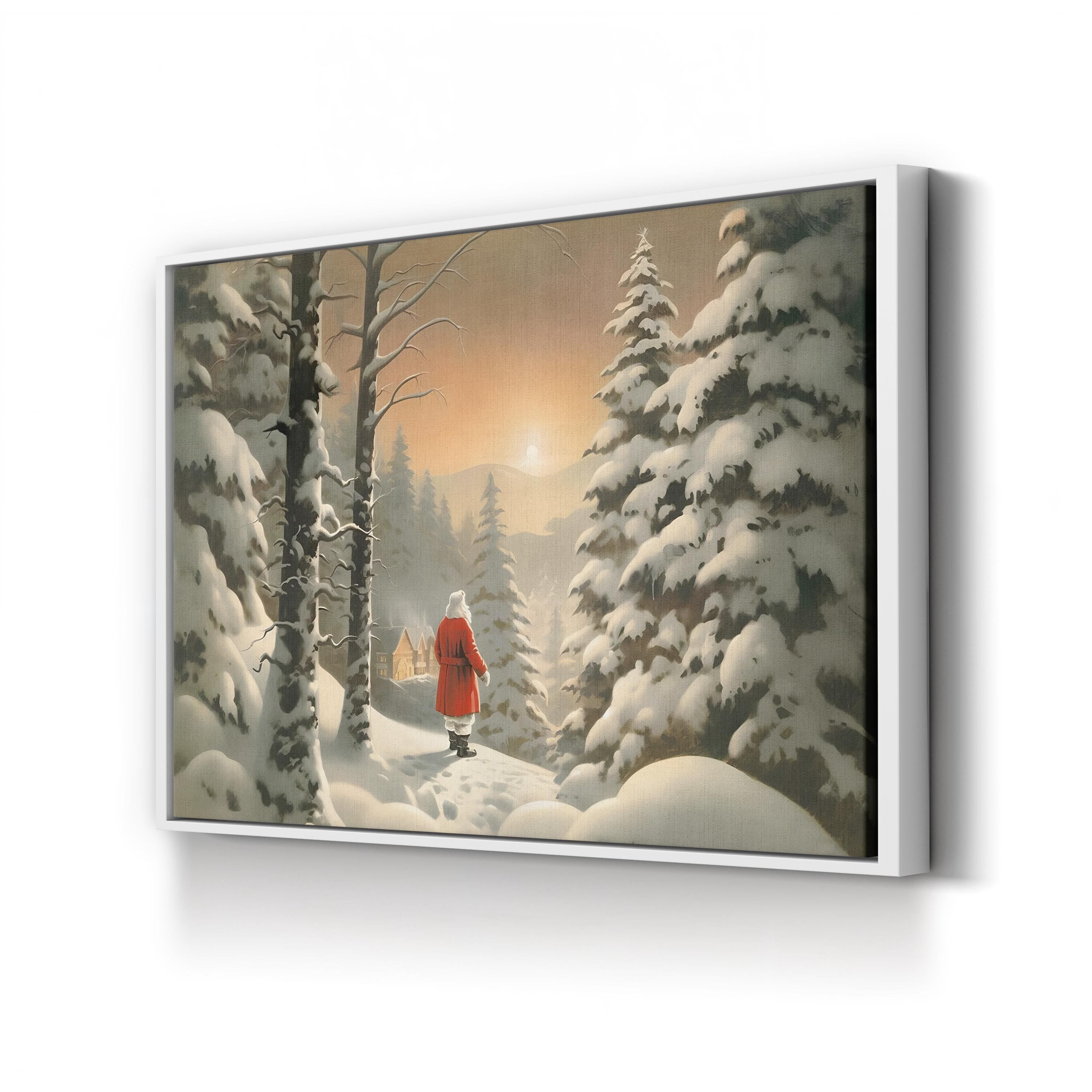 Snowy Christmas 1 Wall Art by Imagine It Images – Winter Holiday Landscape Canvas