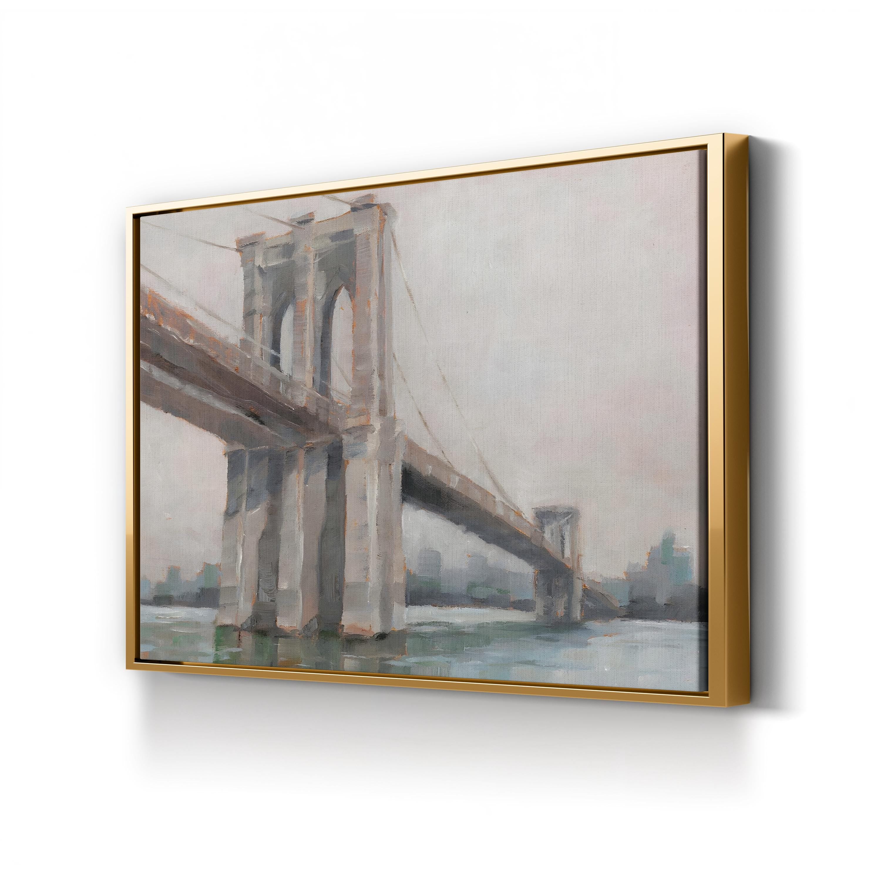 Spanning the East River I Wall Art – Ethan Harper | Abstract Brooklyn Bridge Urban Canvas Print