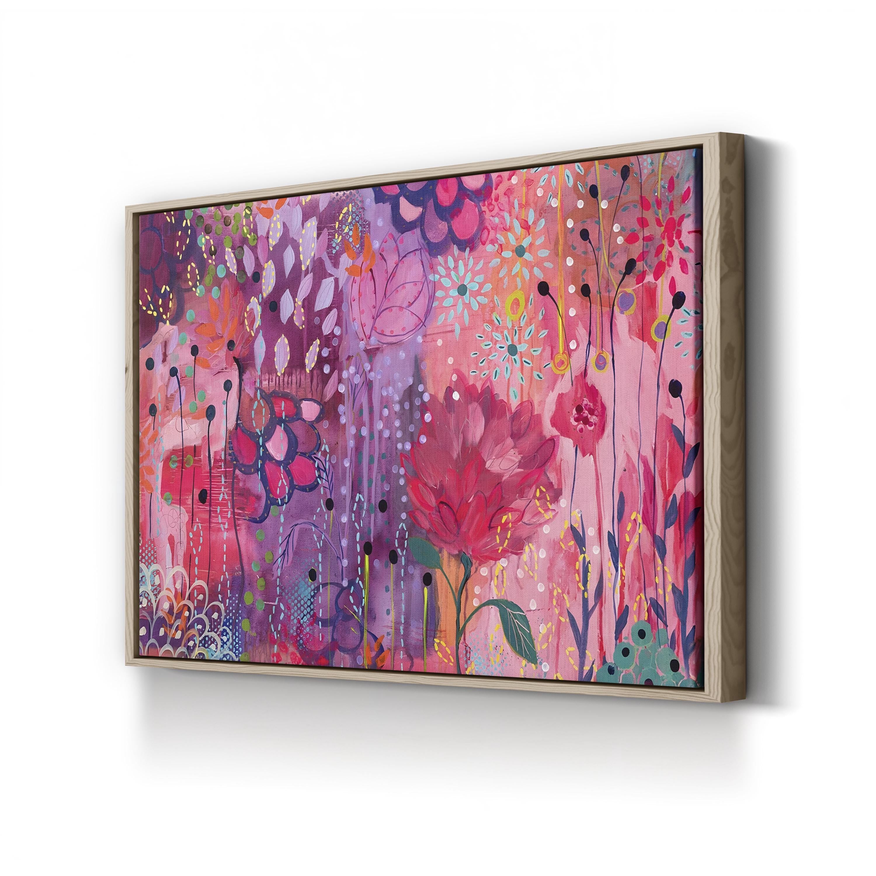 Spirit Dance Canvas Art Print: Vibrant Abstract Floral Expression