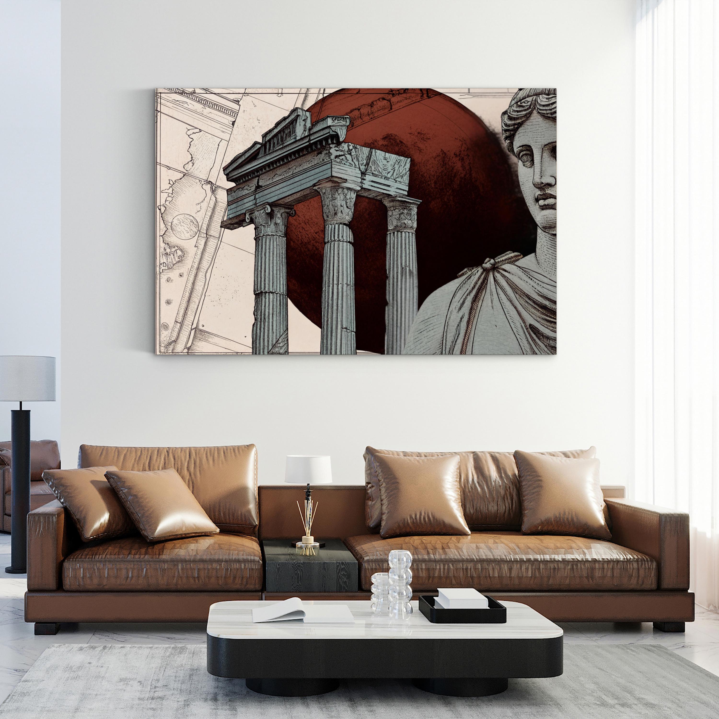 Roman Ruins Architecture – Period Illustration Wall Art | Ancient Historic Canvas Print