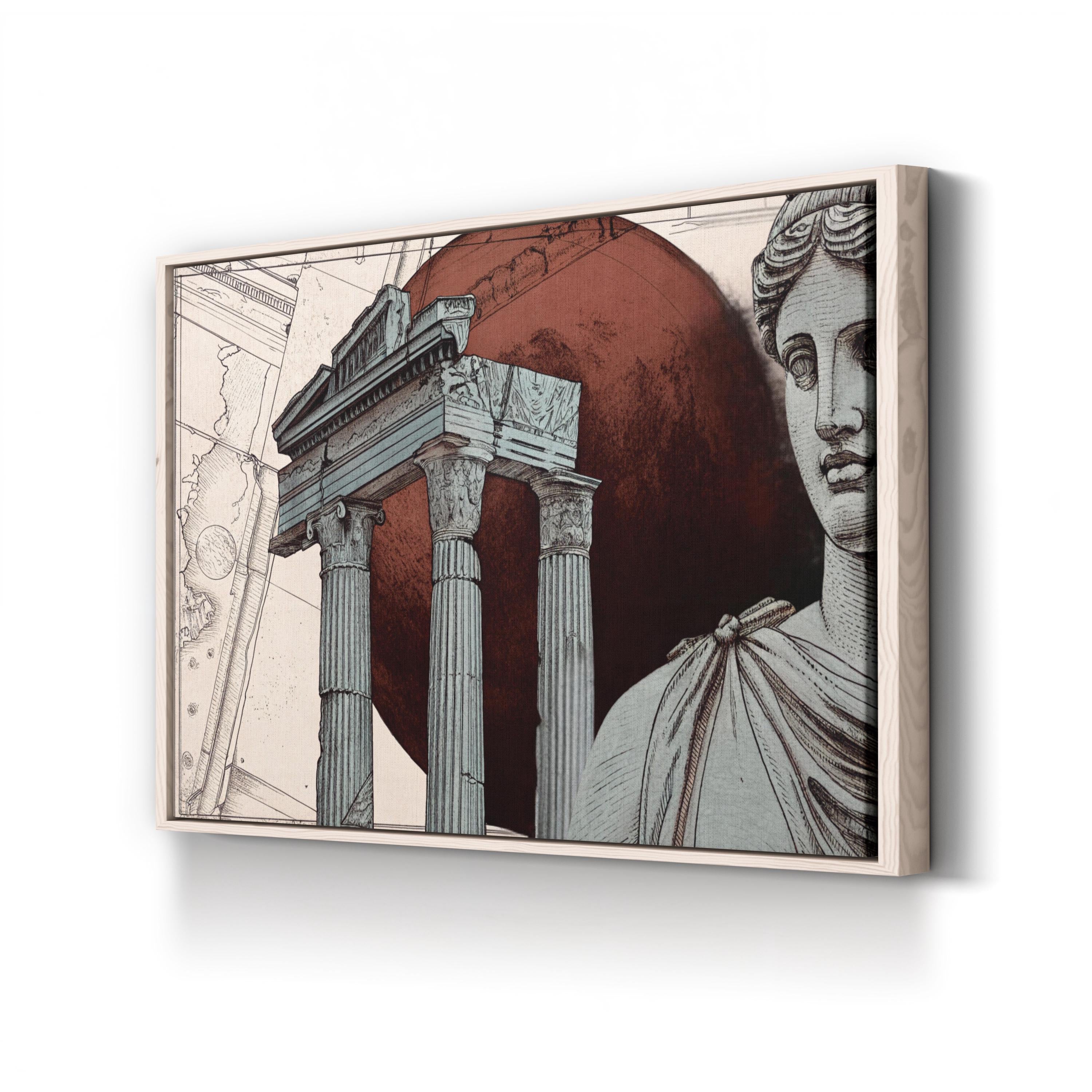Roman Ruins Architecture – Period Illustration Wall Art | Ancient Historic Canvas Print