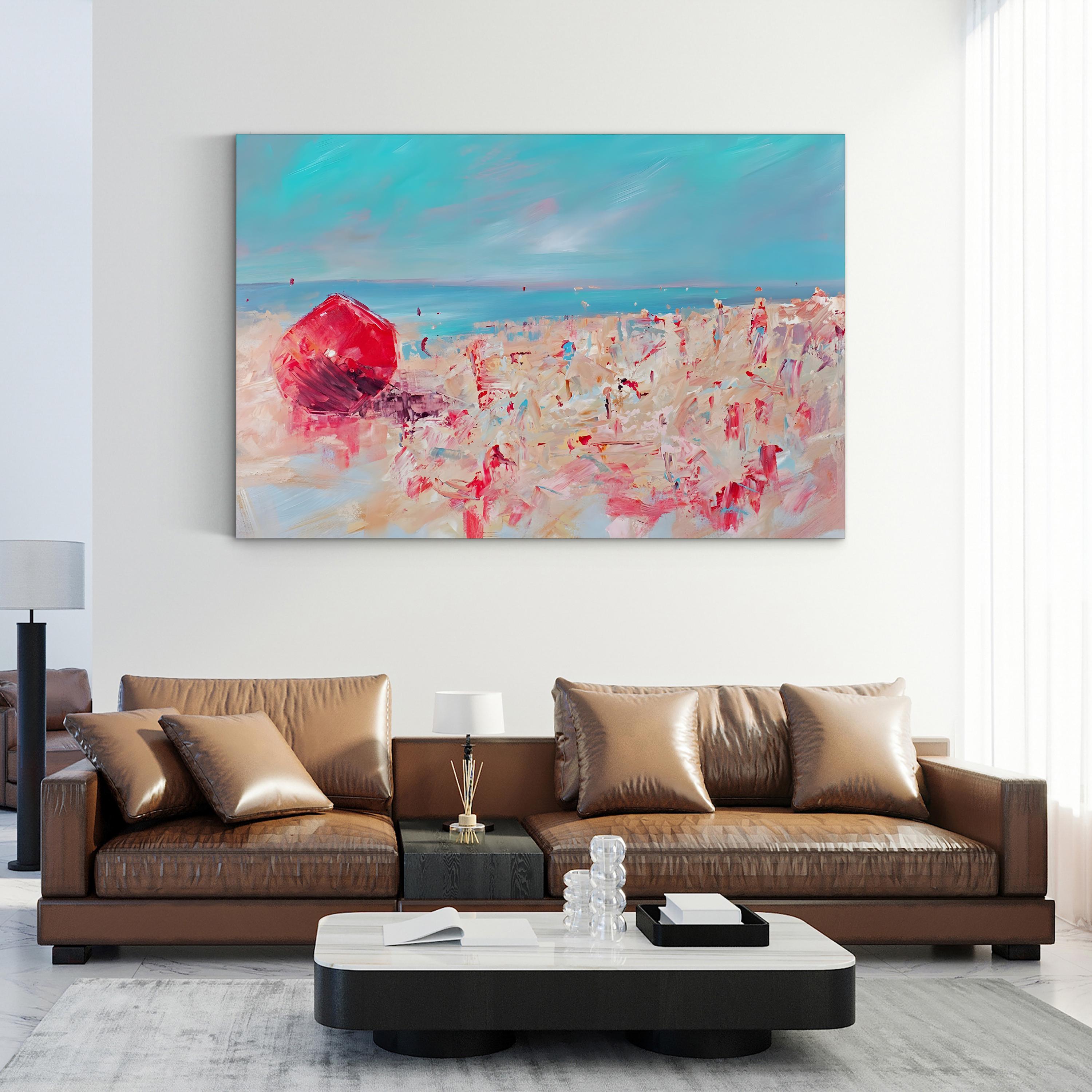 Spring Break I Wall Art by Circle Art Group | Contemporary Coastal Beach Canvas Print