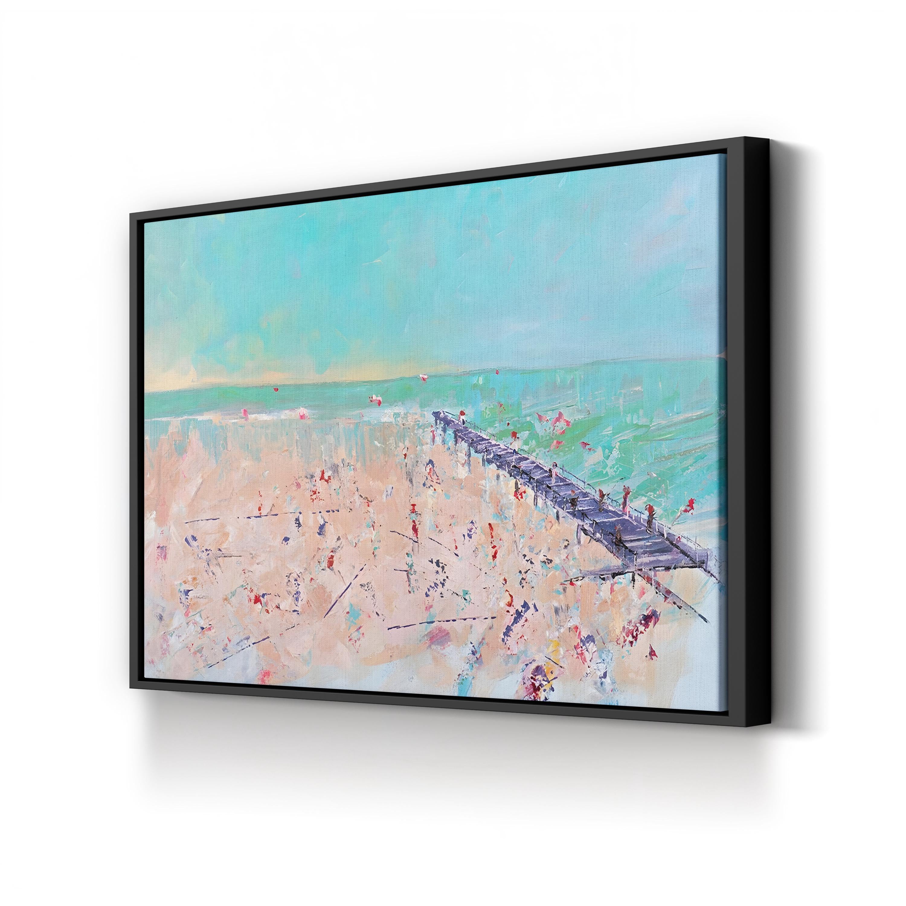 Spring Break II Wall Art by Circle Art Group | Contemporary Coastal Beach Canvas Print